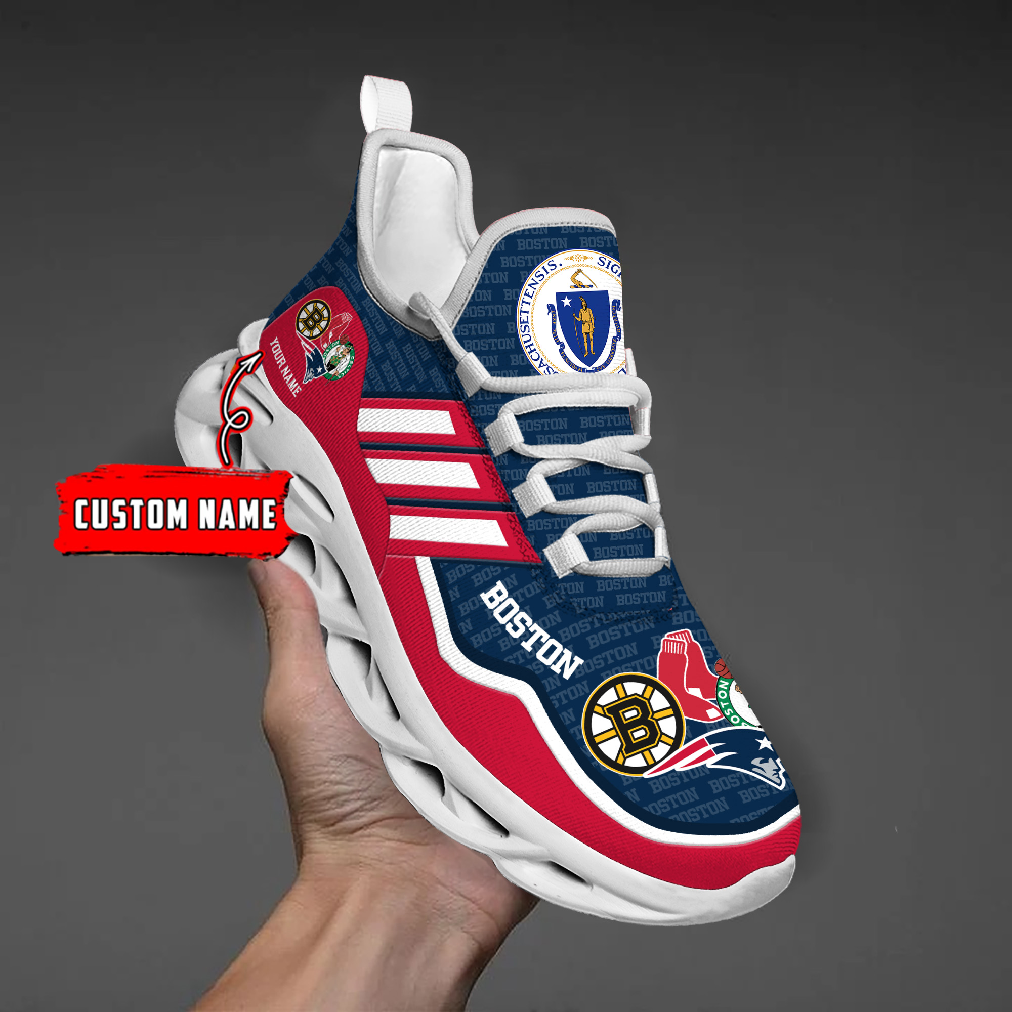 DS005 BostonNAVI002 Clunky Max Soul Shoes - Famjoys DS005 BostonNAVI002 Clunky Max Soul Shoes - Famjoys