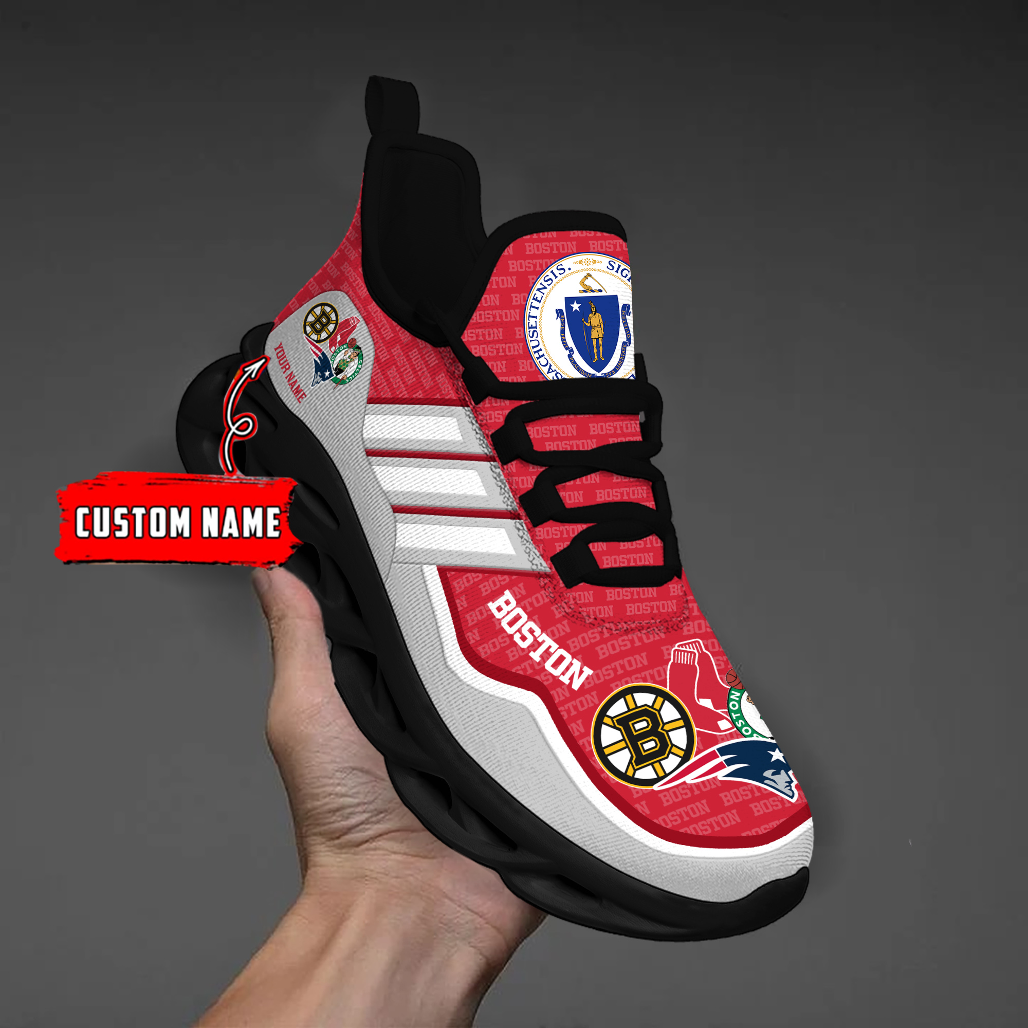 DS005 BostonRED002 Clunky Max Soul Shoes - Famjoys DS005 BostonRED002 Clunky Max Soul Shoes - Famjoys