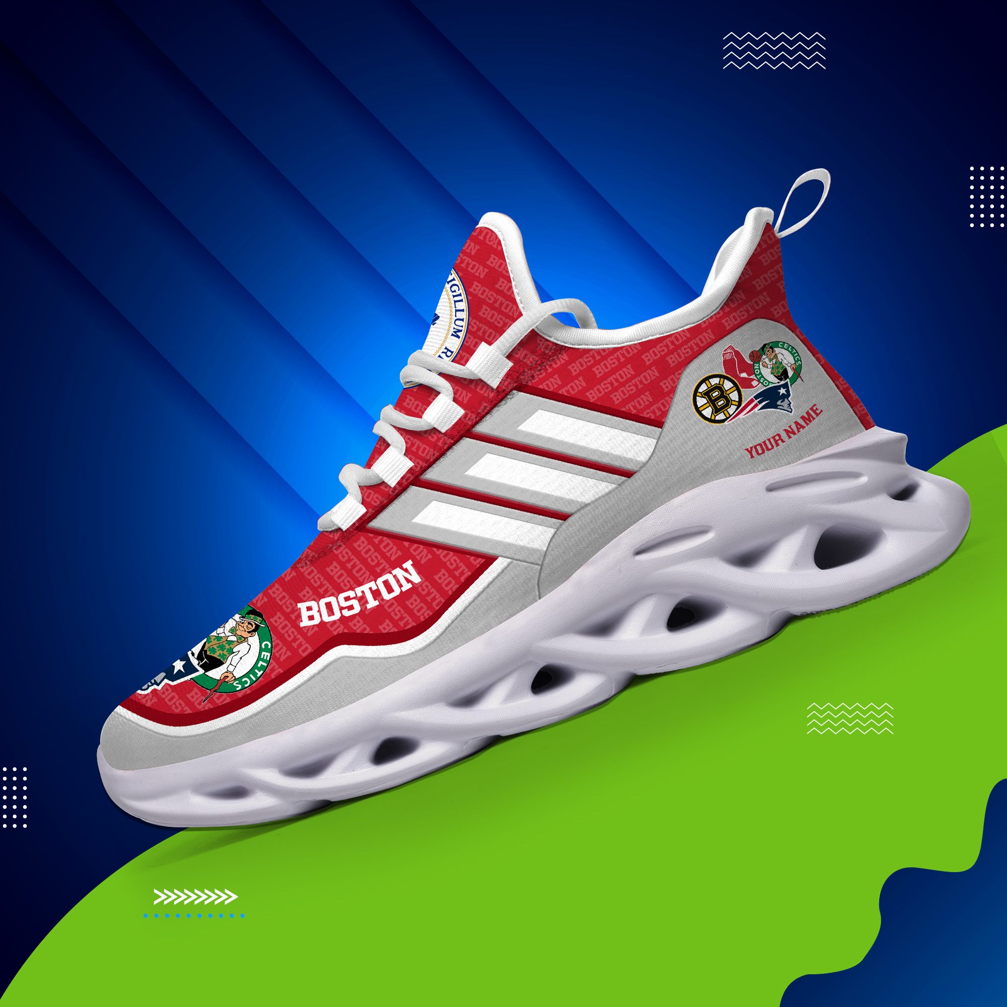 DS005 BostonRED002 Clunky Max Soul Shoes - Famjoys DS005 BostonRED002 Clunky Max Soul Shoes - Famjoys