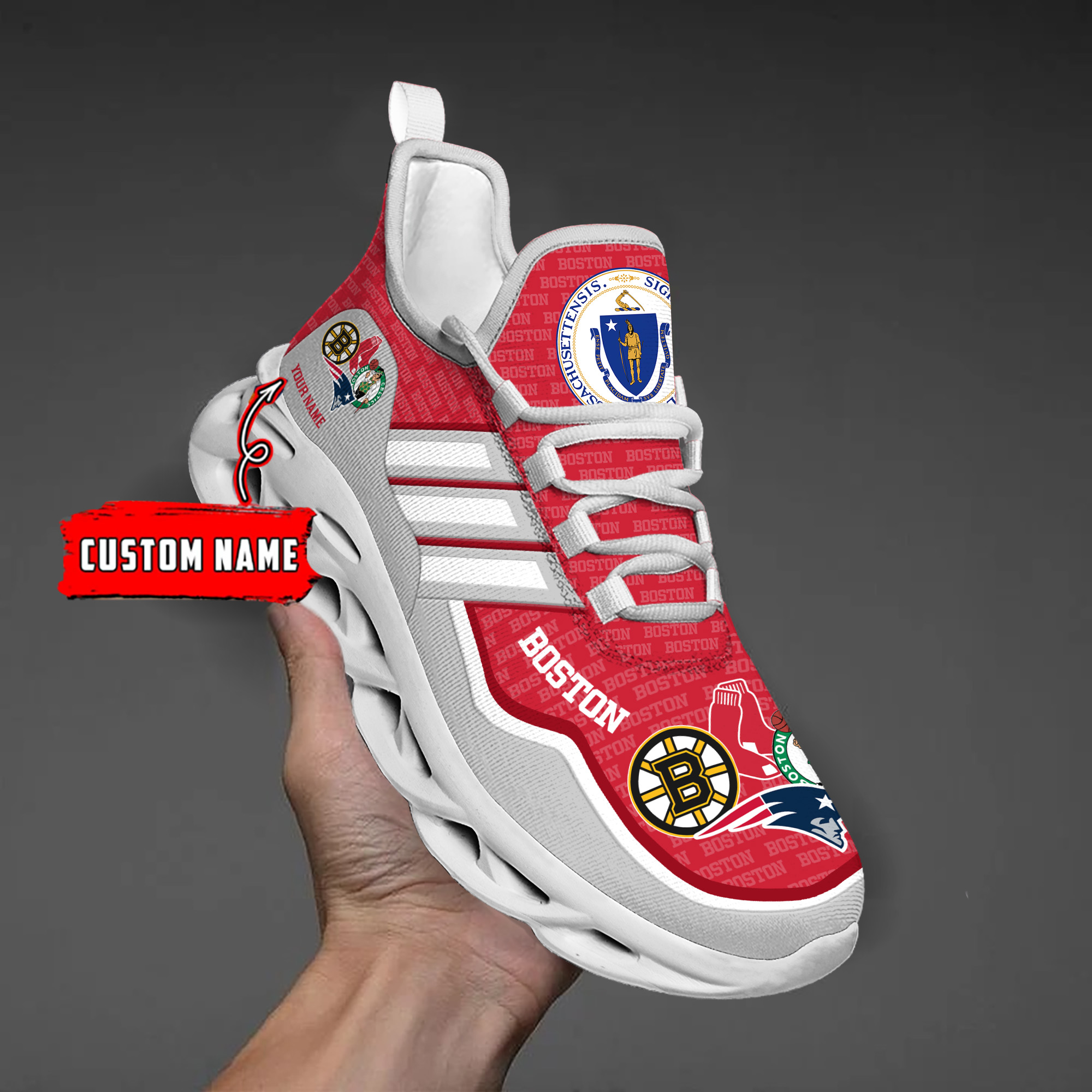 DS005 BostonRED002 Clunky Max Soul Shoes - Famjoys DS005 BostonRED002 Clunky Max Soul Shoes - Famjoys