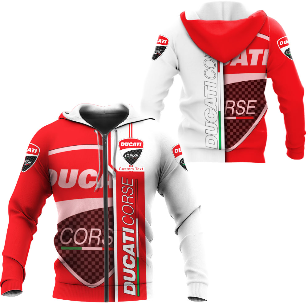 Ducati Corse 3D Apparel Zip Hoodie,Pant,Polo, Button Hawaii Shirt Personalized - Famjoys Ducati Corse 3D Apparel Zip Hoodie,Pant,Polo, Button Hawaii Shirt Personalized - Famjoys