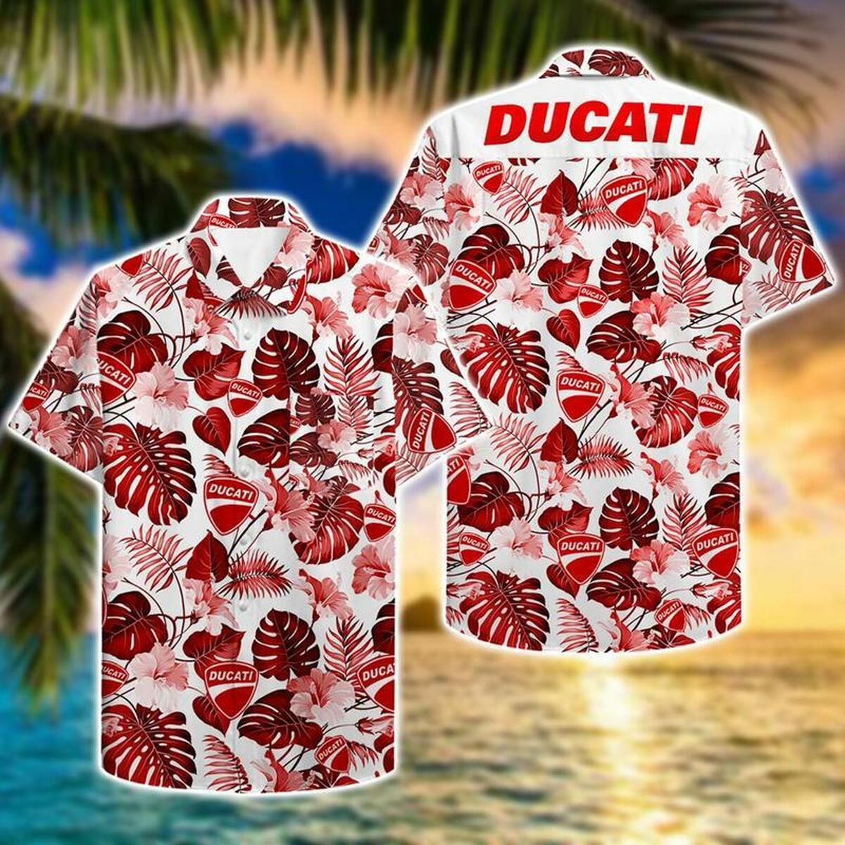 Ducati Hawaii Hawaiian Shirt - Famjoys Ducati Hawaii Hawaiian Shirt - Famjoys