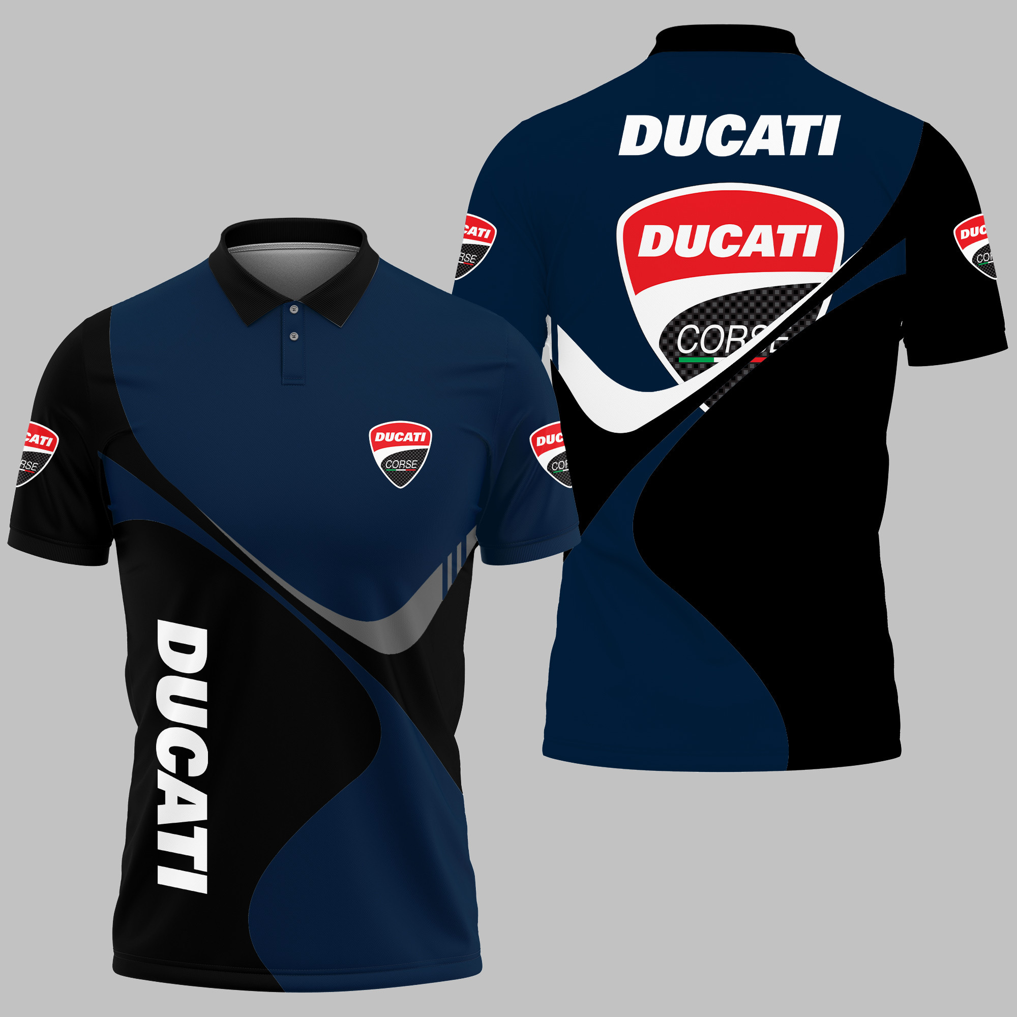 Ducati Polo Shirt V01 - Famjoys Ducati Polo Shirt V01 - Famjoys