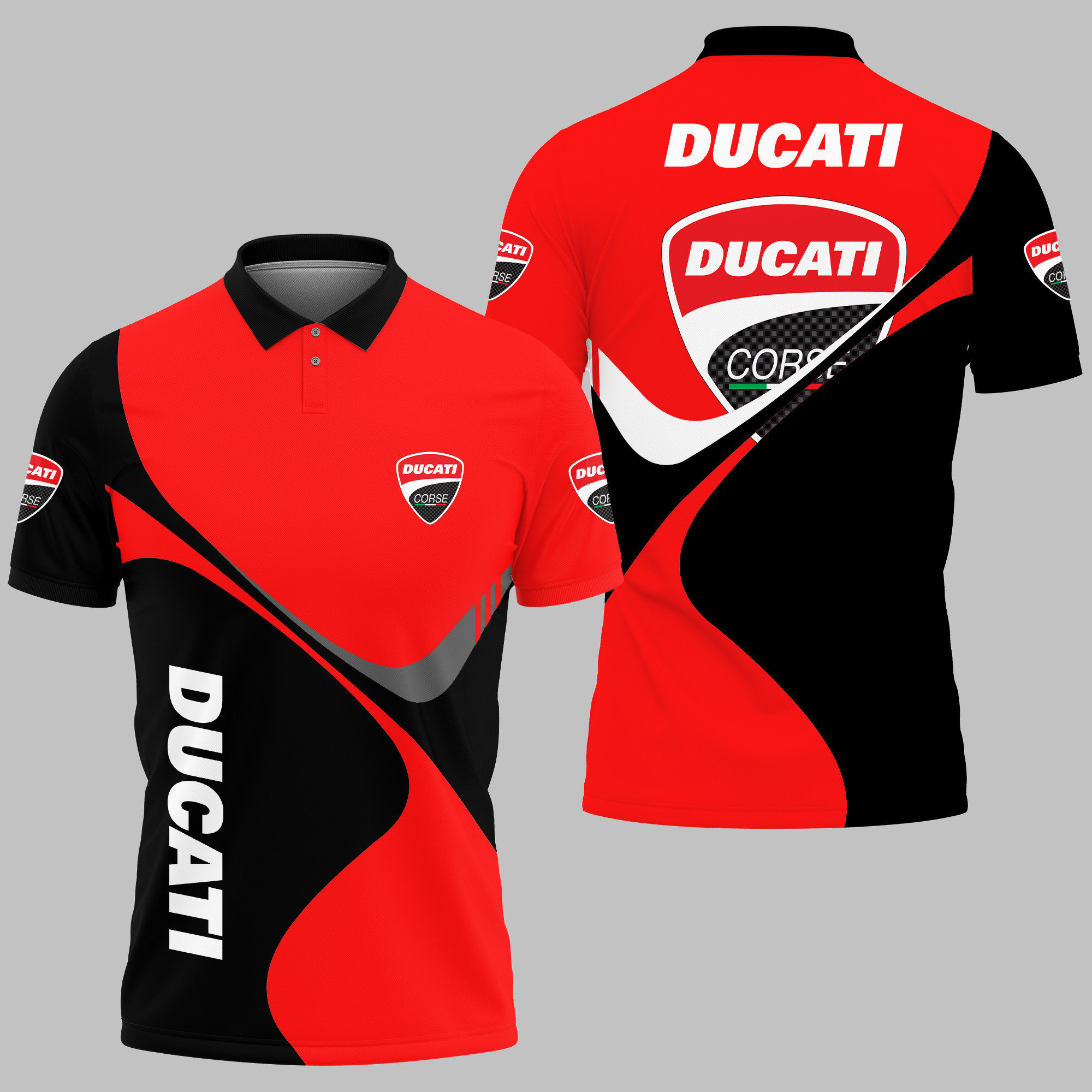 Ducati Polo Shirt V01 - Famjoys Ducati Polo Shirt V01 - Famjoys