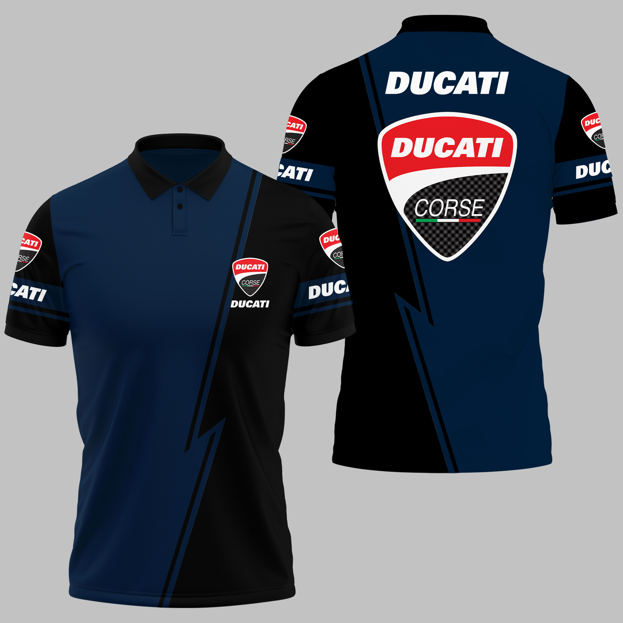 Ducati Polo Shirt V03 - Famjoys Ducati Polo Shirt V03 - Famjoys