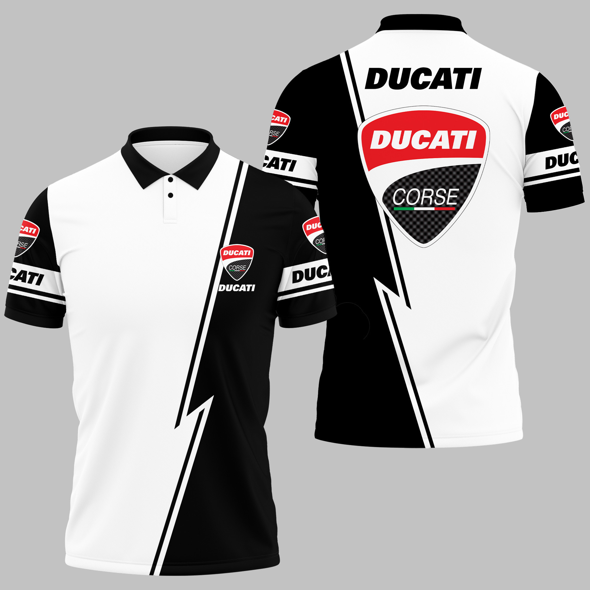 Ducati Polo Shirt V03 - Famjoys Ducati Polo Shirt V03 - Famjoys