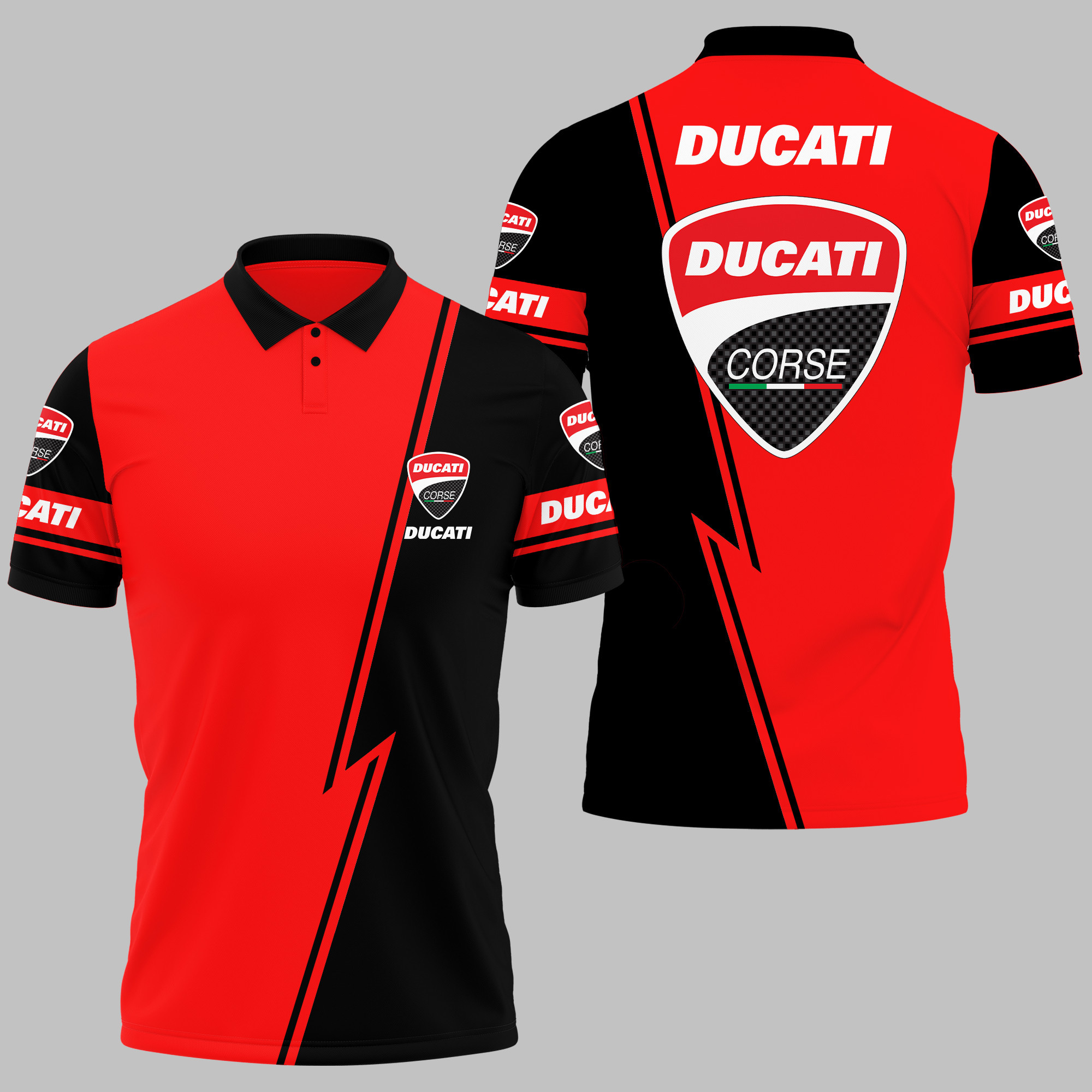 Ducati Polo Shirt V03 - Famjoys Ducati Polo Shirt V03 - Famjoys