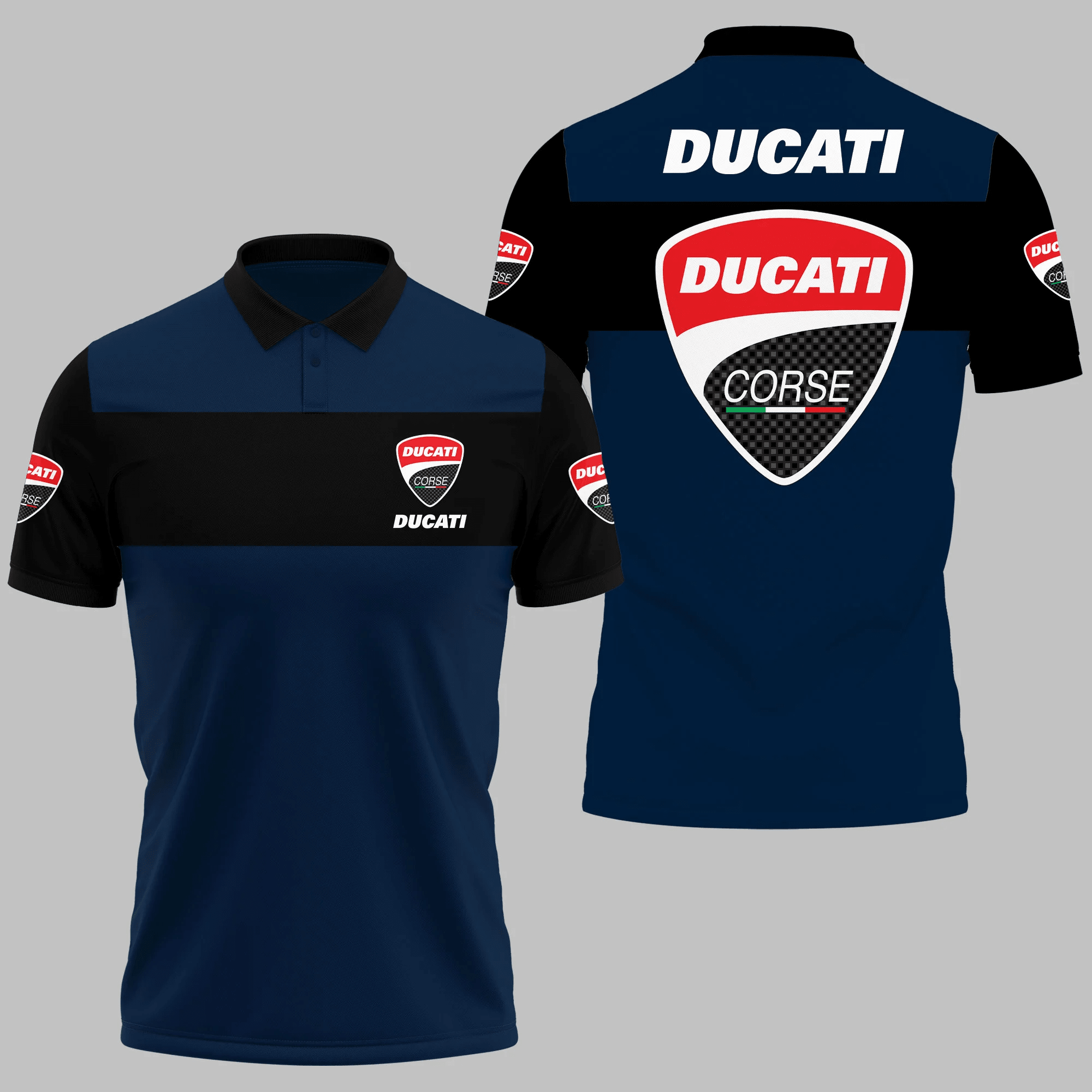 Ducati Polo Shirt V04 - Famjoys Ducati Polo Shirt V04 - Famjoys