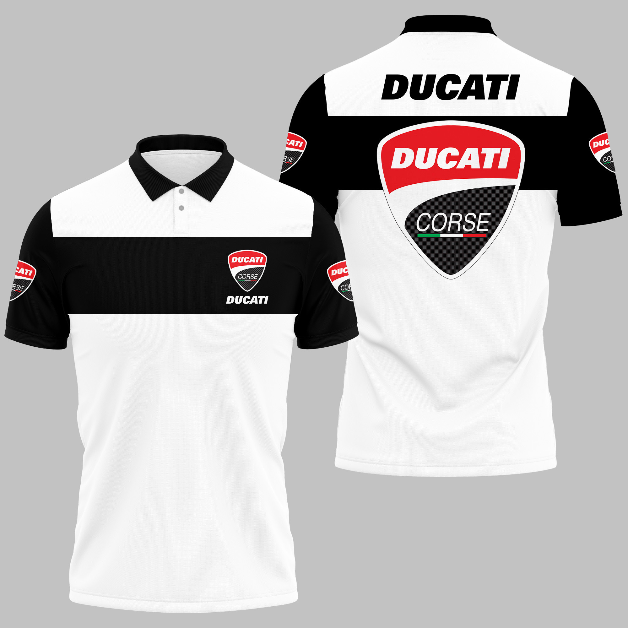 Ducati Polo Shirt V04 - Famjoys Ducati Polo Shirt V04 - Famjoys