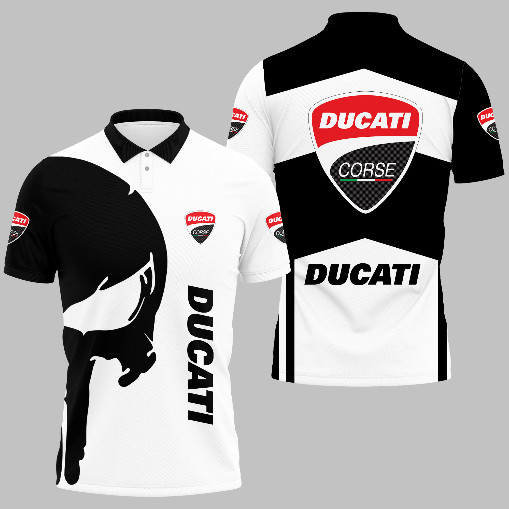 Ducati Polo Shirt V05 - Famjoys Ducati Polo Shirt V05 - Famjoys