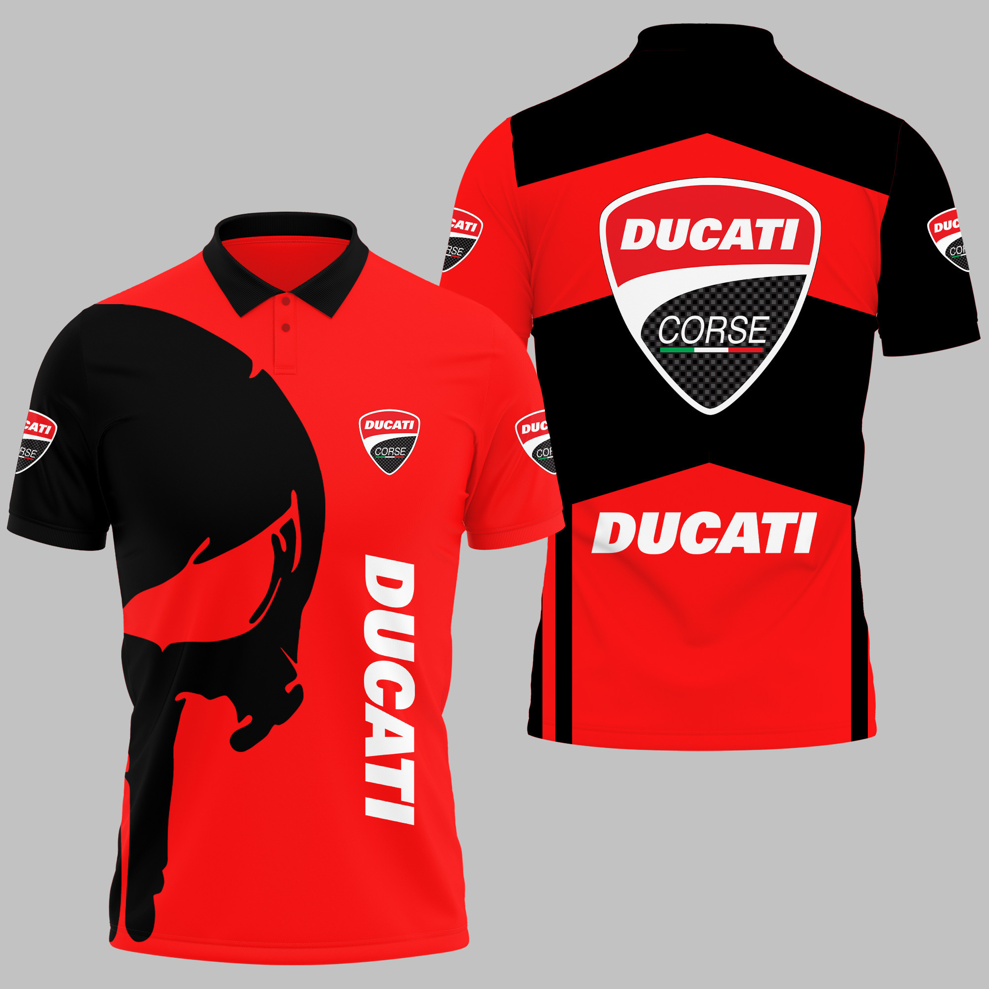 Ducati Polo Shirt V05 - Famjoys Ducati Polo Shirt V05 - Famjoys