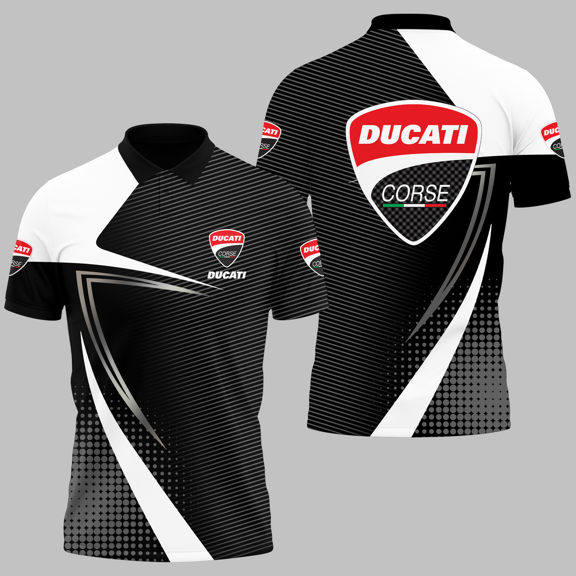 Ducati Polo Shirt V06 - Famjoys Ducati Polo Shirt V06 - Famjoys