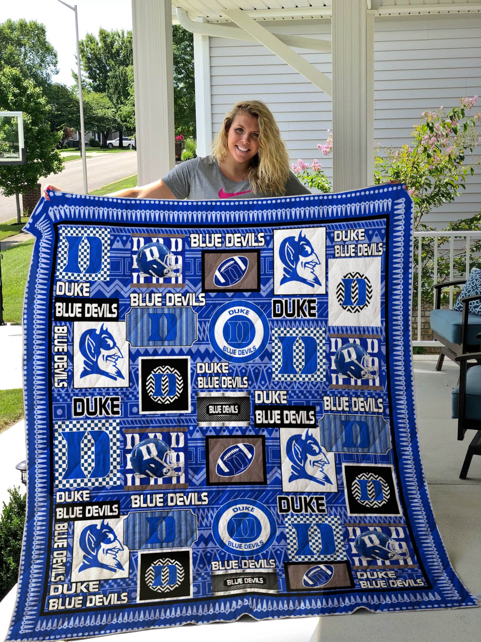 Duke Blue Devils 3 Quilt Blanket Fan Made - Famjoys Duke Blue Devils 3 Quilt Blanket Fan Made - Famjoys