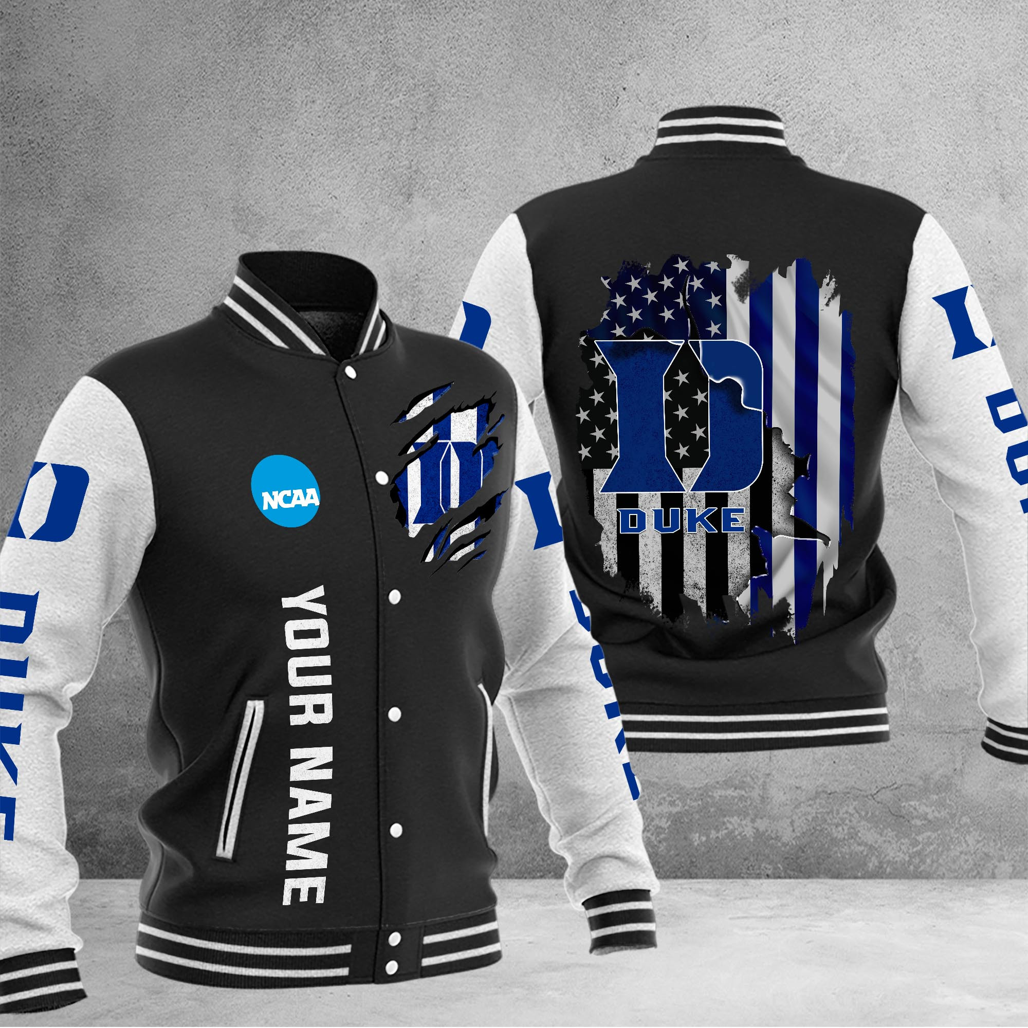 Duke Blue Devils Baseball Jacket - Famjoys Duke Blue Devils Baseball Jacket - Famjoys