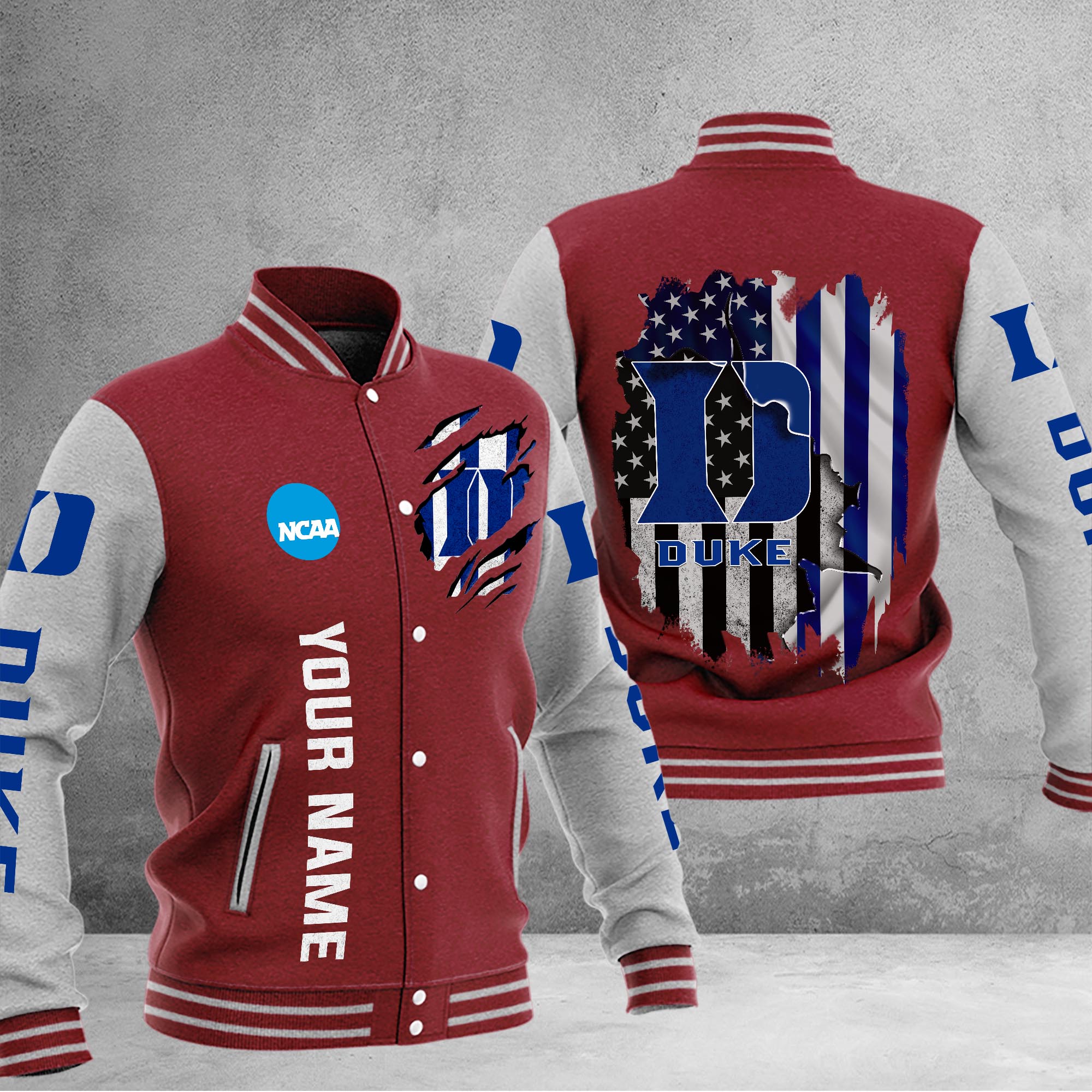 Duke Blue Devils Baseball Jacket - Famjoys Duke Blue Devils Baseball Jacket - Famjoys