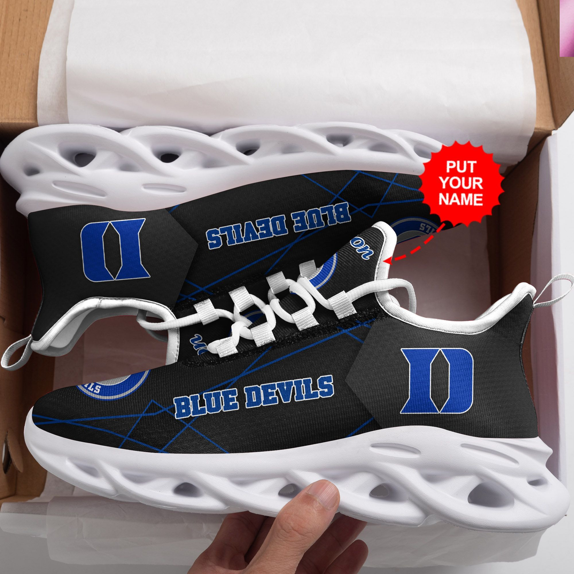 Duke Blue Devils Custom Personalized Max Soul Sneakers Shoes - Famjoys Duke Blue Devils Custom Personalized Max Soul Sneakers Shoes - Famjoys