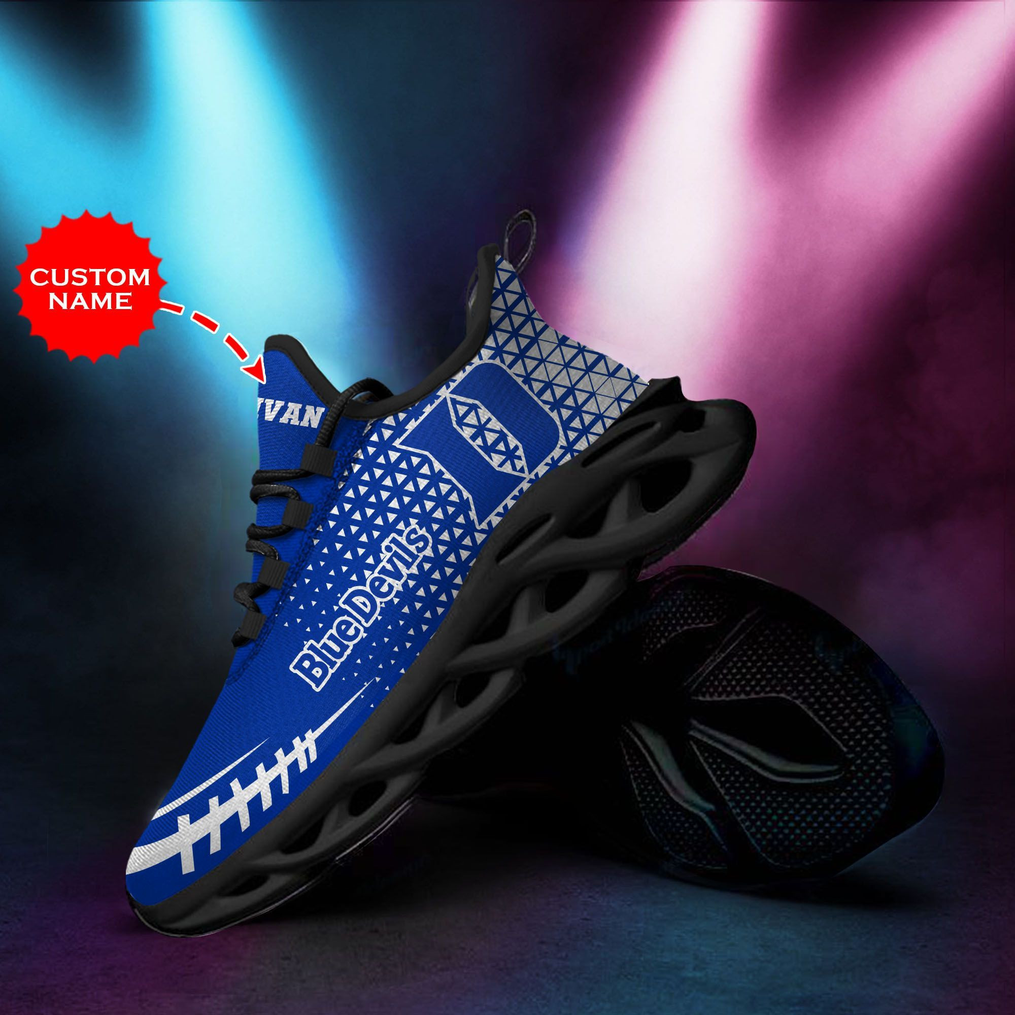 Duke Blue Devils Custom Personalized Max Soul Sneakers Shoes - Famjoys Duke Blue Devils Custom Personalized Max Soul Sneakers Shoes - Famjoys