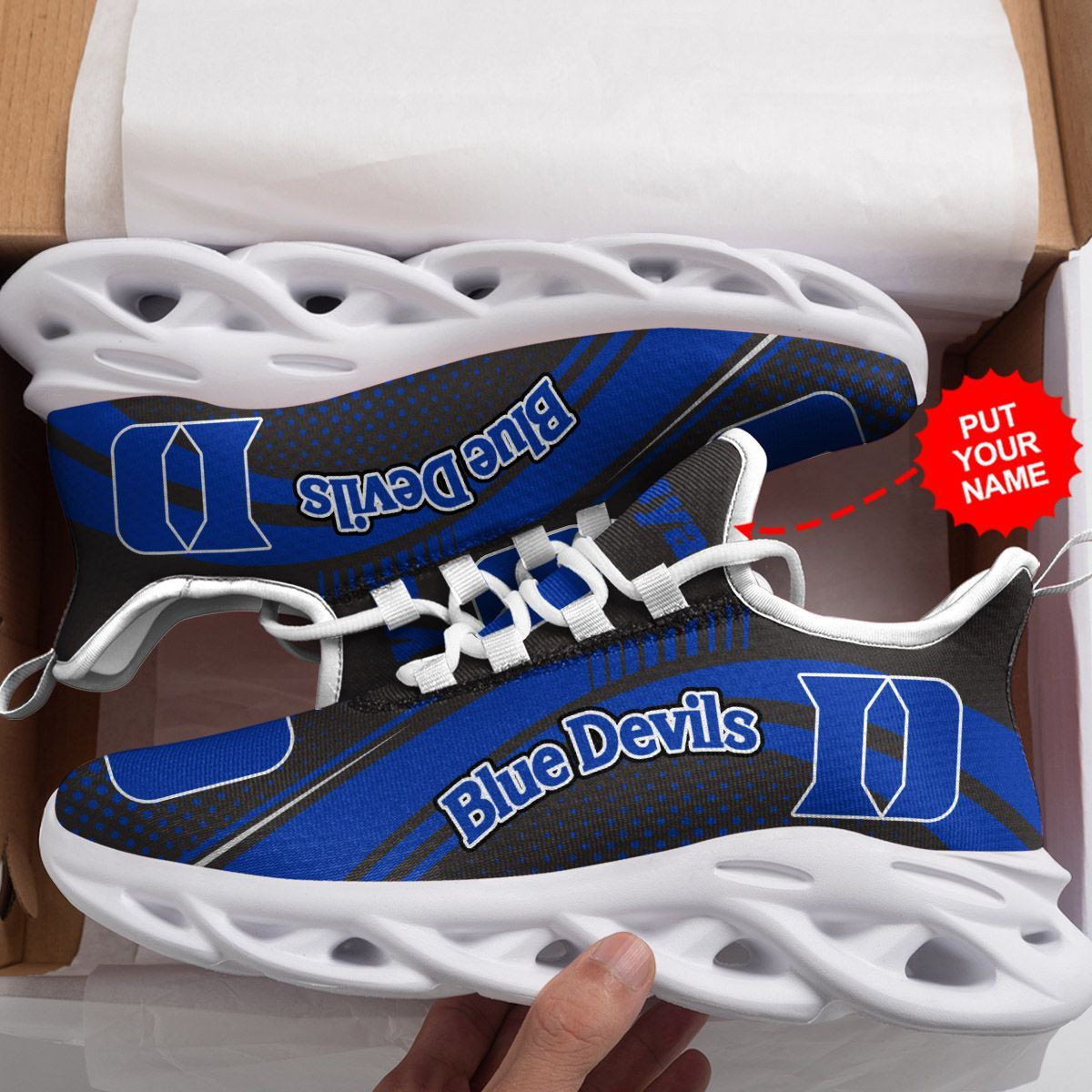 Duke Blue Devils Custom Personalized Max Soul Sneakers Shoes - Famjoys Duke Blue Devils Custom Personalized Max Soul Sneakers Shoes - Famjoys