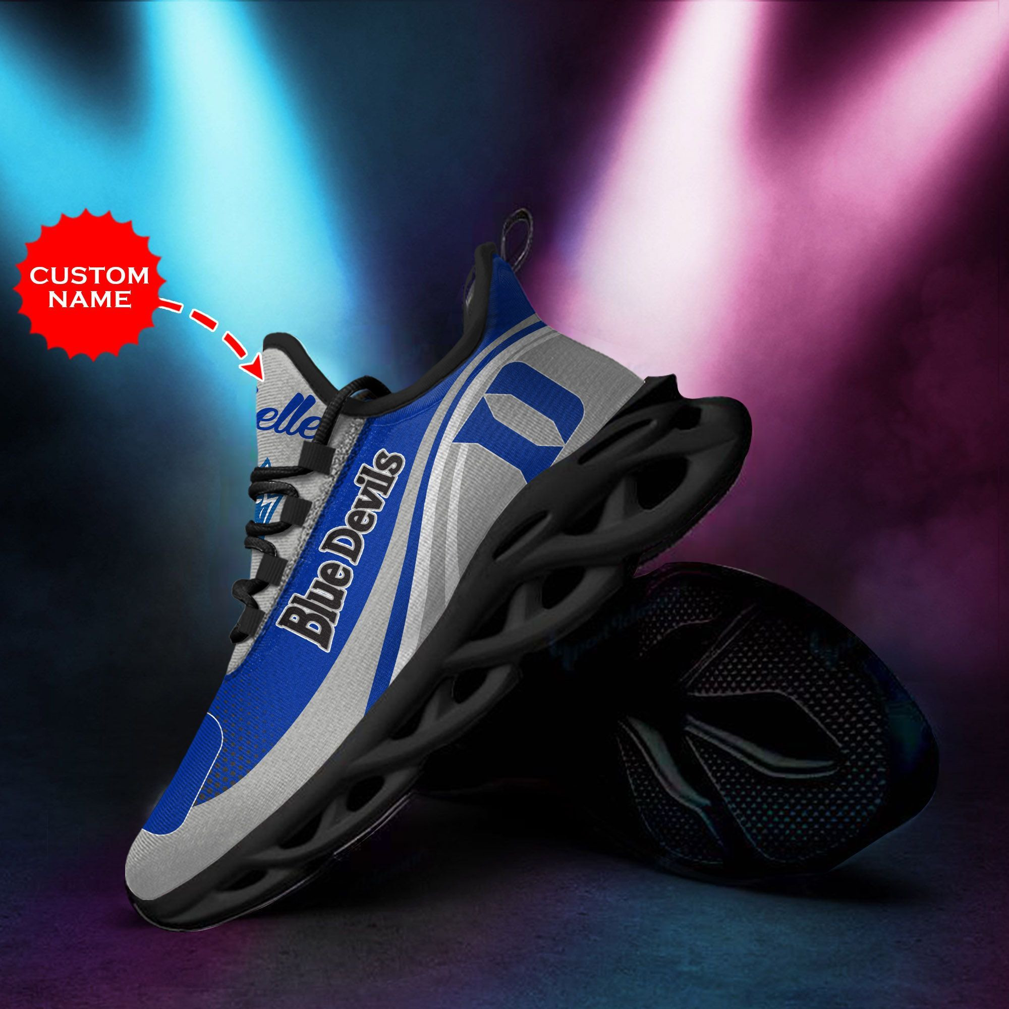 Duke Blue Devils Custom Personalized Max Soul Sneakers Shoes - Famjoys Duke Blue Devils Custom Personalized Max Soul Sneakers Shoes - Famjoys