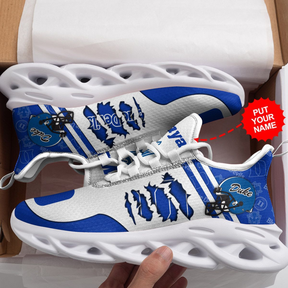 Duke Blue Devils Custom Personalized Max Soul Sneakers Shoes - Famjoys Duke Blue Devils Custom Personalized Max Soul Sneakers Shoes - Famjoys