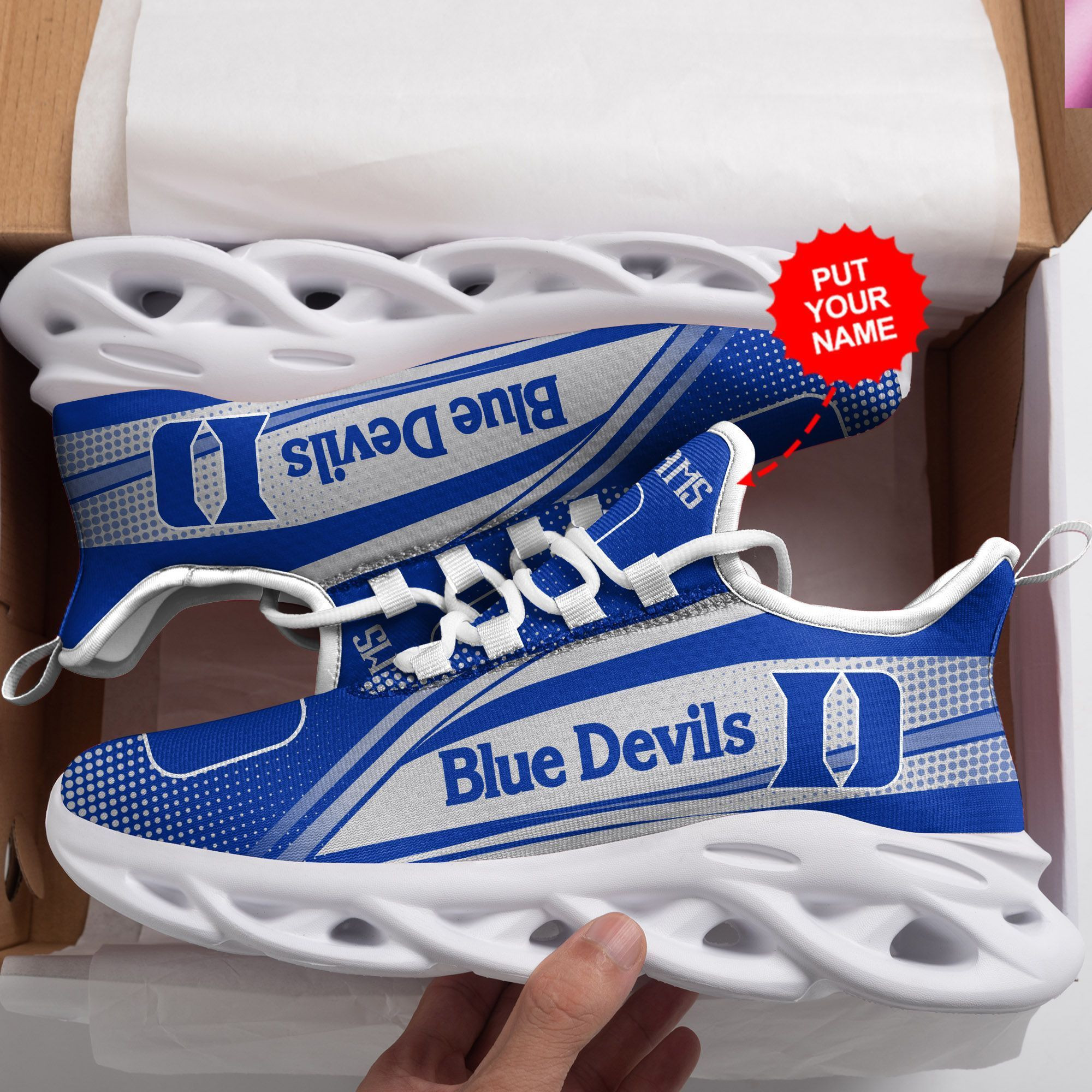 Duke Blue Devils Custom Personalized Max Soul Sneakers Shoes - Famjoys Duke Blue Devils Custom Personalized Max Soul Sneakers Shoes - Famjoys