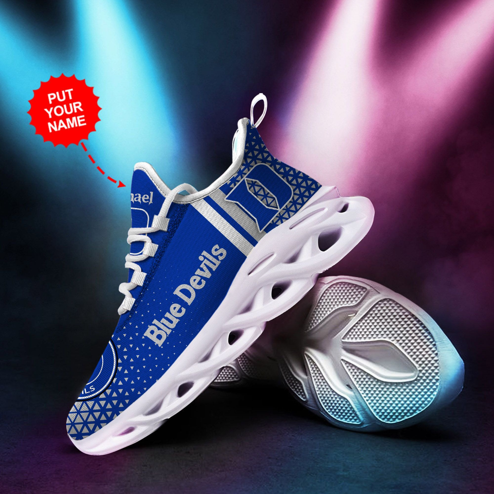 Duke Blue Devils Custom Personalized Max Soul Sneakers Shoes - Famjoys Duke Blue Devils Custom Personalized Max Soul Sneakers Shoes - Famjoys