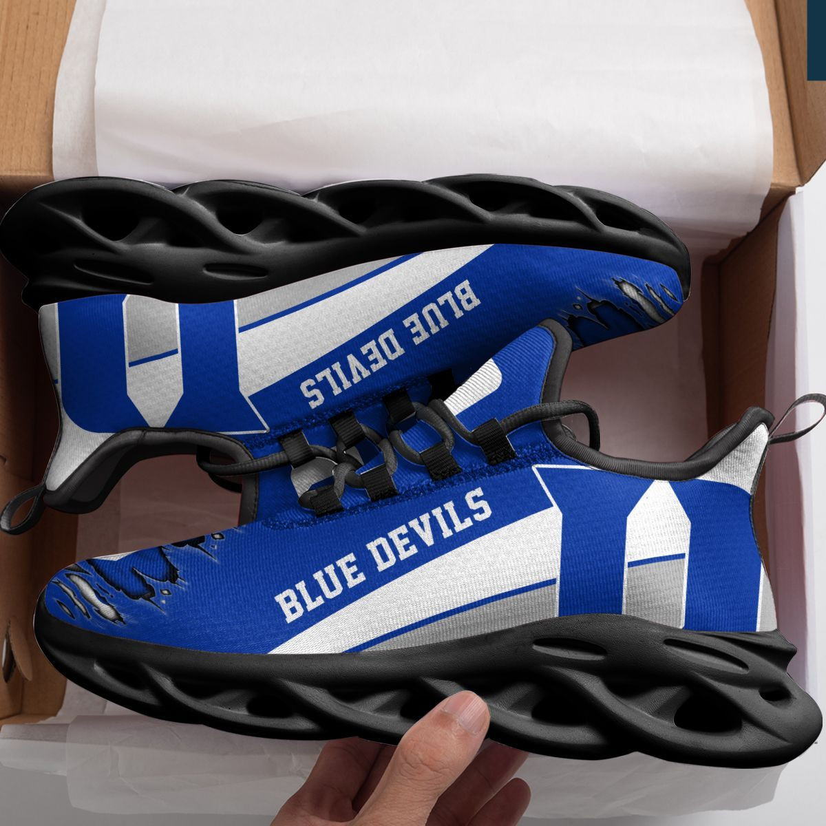 Duke Blue Devils Max Soul Sneakers Shoes - Famjoys Duke Blue Devils Max Soul Sneakers Shoes - Famjoys