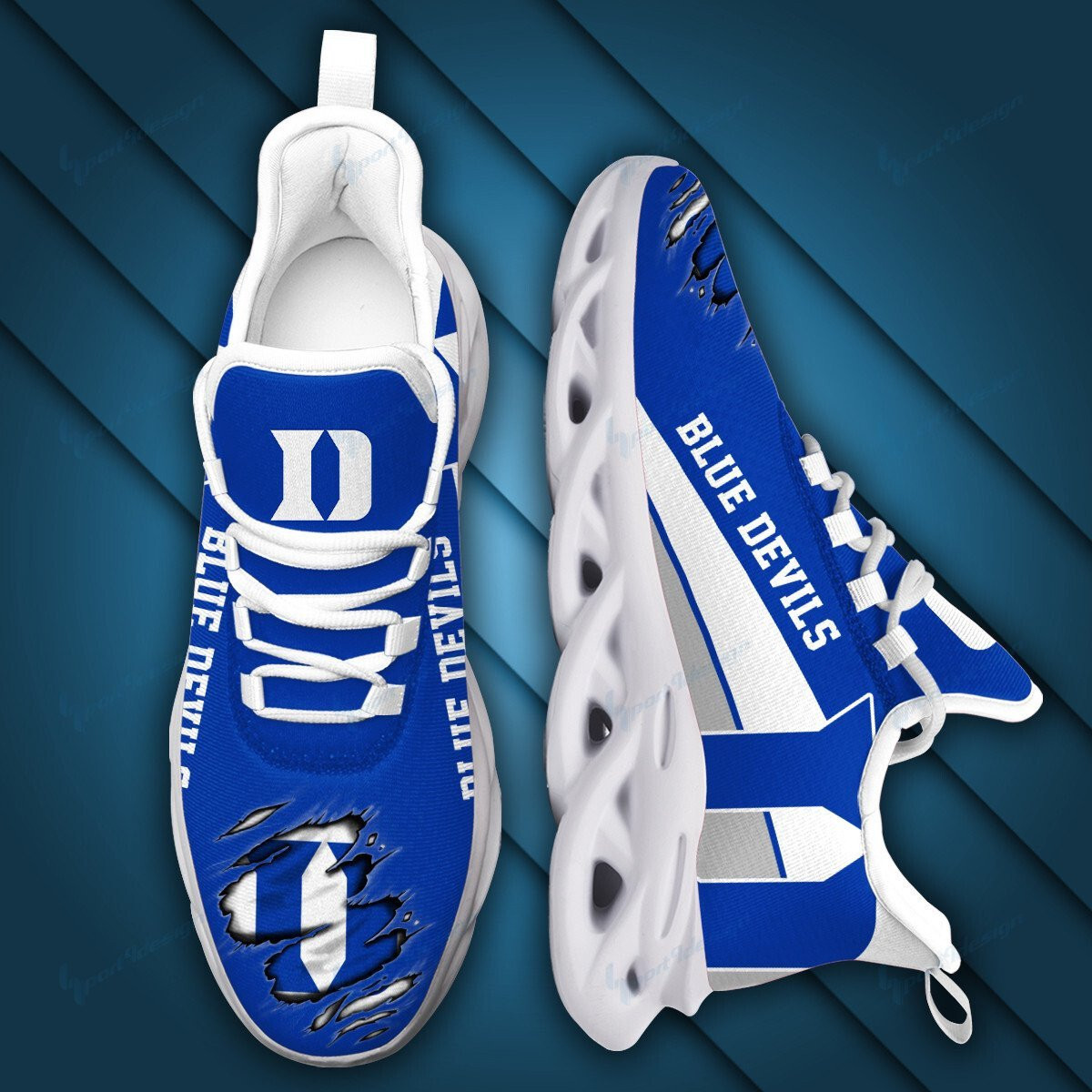 Duke Blue Devils Max Soul YZ Running Sneakers 986 - Famjoys Duke Blue Devils Max Soul YZ Running Sneakers 986 - Famjoys