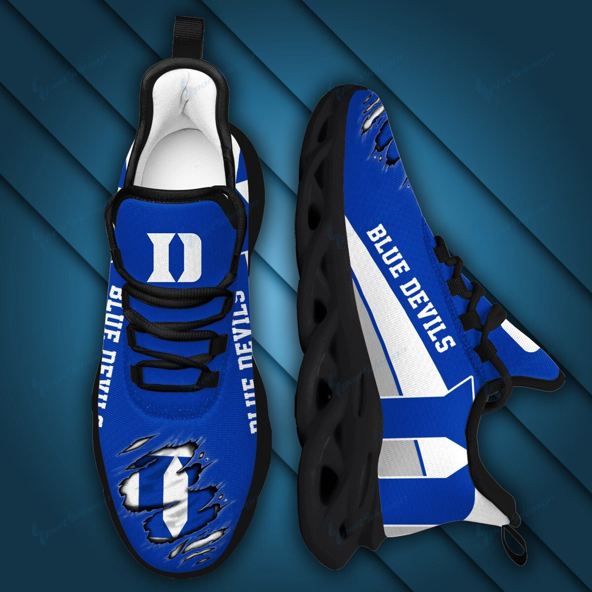 Duke Blue Devils Max Soul YZ Running Sneakers 986 - Famjoys Duke Blue Devils Max Soul YZ Running Sneakers 986 - Famjoys