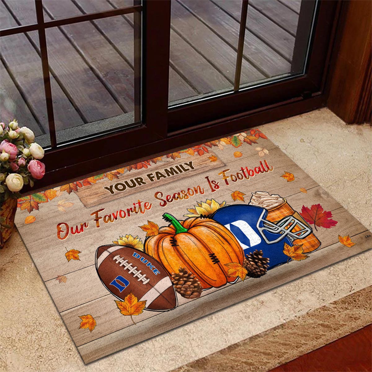 Duke Blue Devils Our Favorite Season is Football Doormat - Famjoys Duke Blue Devils Our Favorite Season is Football Doormat - Famjoys