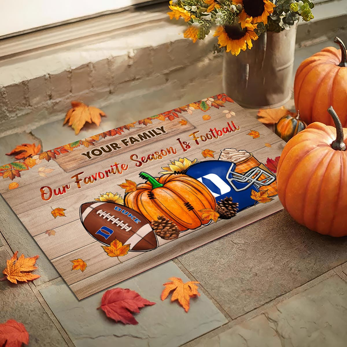 Duke Blue Devils Our Favorite Season is Football Doormat - Famjoys Duke Blue Devils Our Favorite Season is Football Doormat - Famjoys