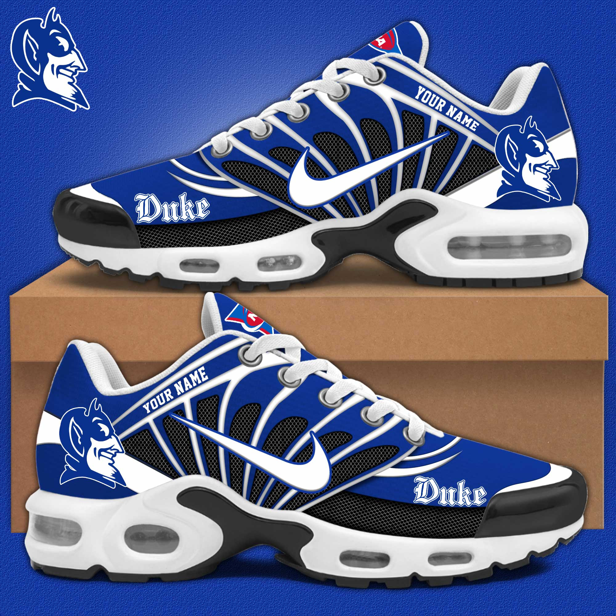 Duke Blue Devils Personalized Shoes S516508 - Famjoys Duke Blue Devils Personalized Shoes S516508 - Famjoys