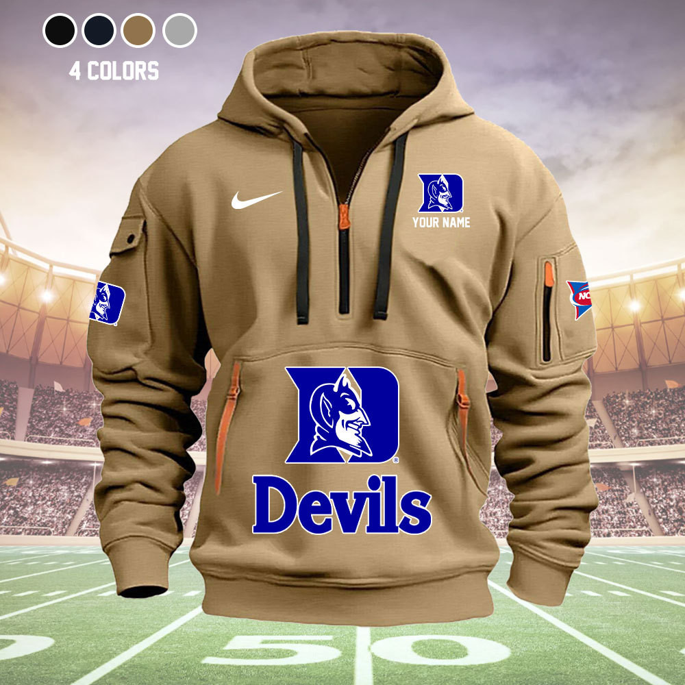 Duke Blue Devils Quarter Zip Hoodie - Famjoys Duke Blue Devils Quarter Zip Hoodie - Famjoys