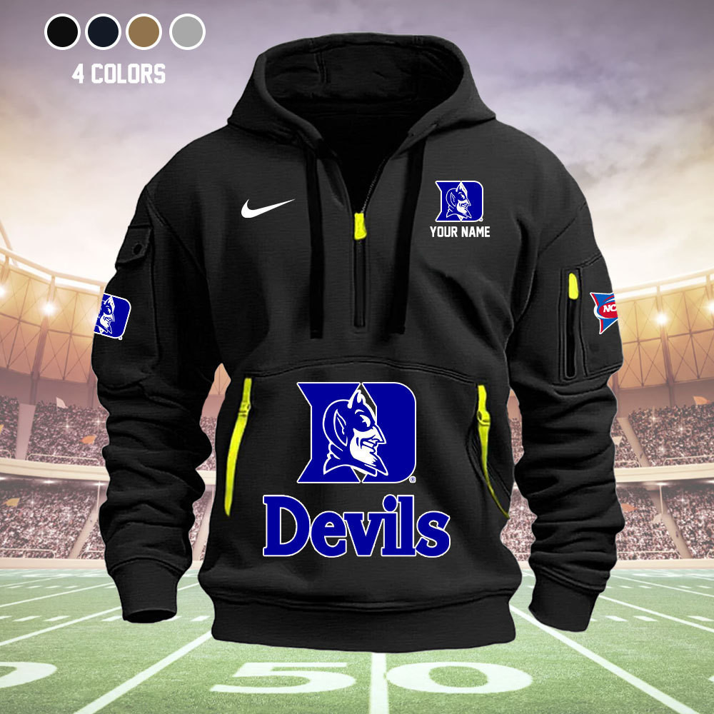 Duke Blue Devils Quarter Zip Hoodie - Famjoys Duke Blue Devils Quarter Zip Hoodie - Famjoys