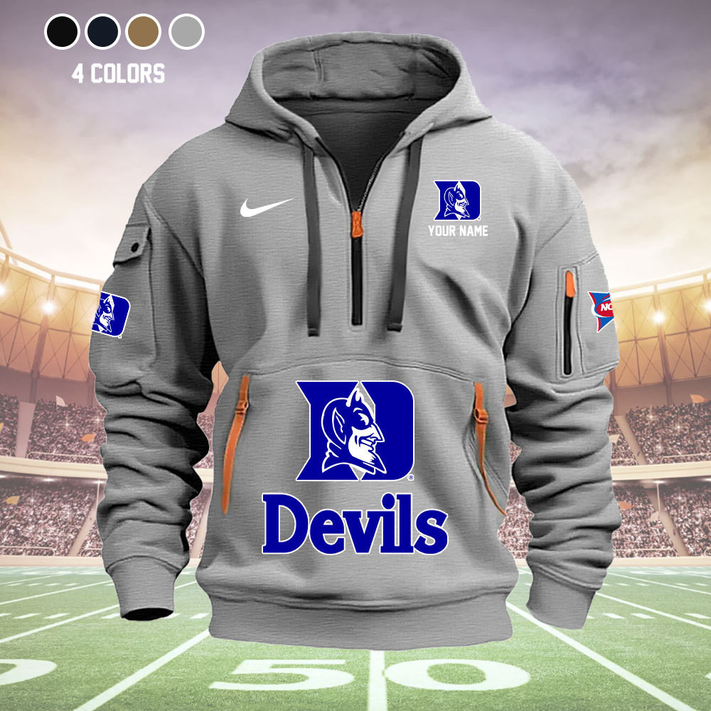 Duke Blue Devils Quarter Zip Hoodie - Famjoys Duke Blue Devils Quarter Zip Hoodie - Famjoys