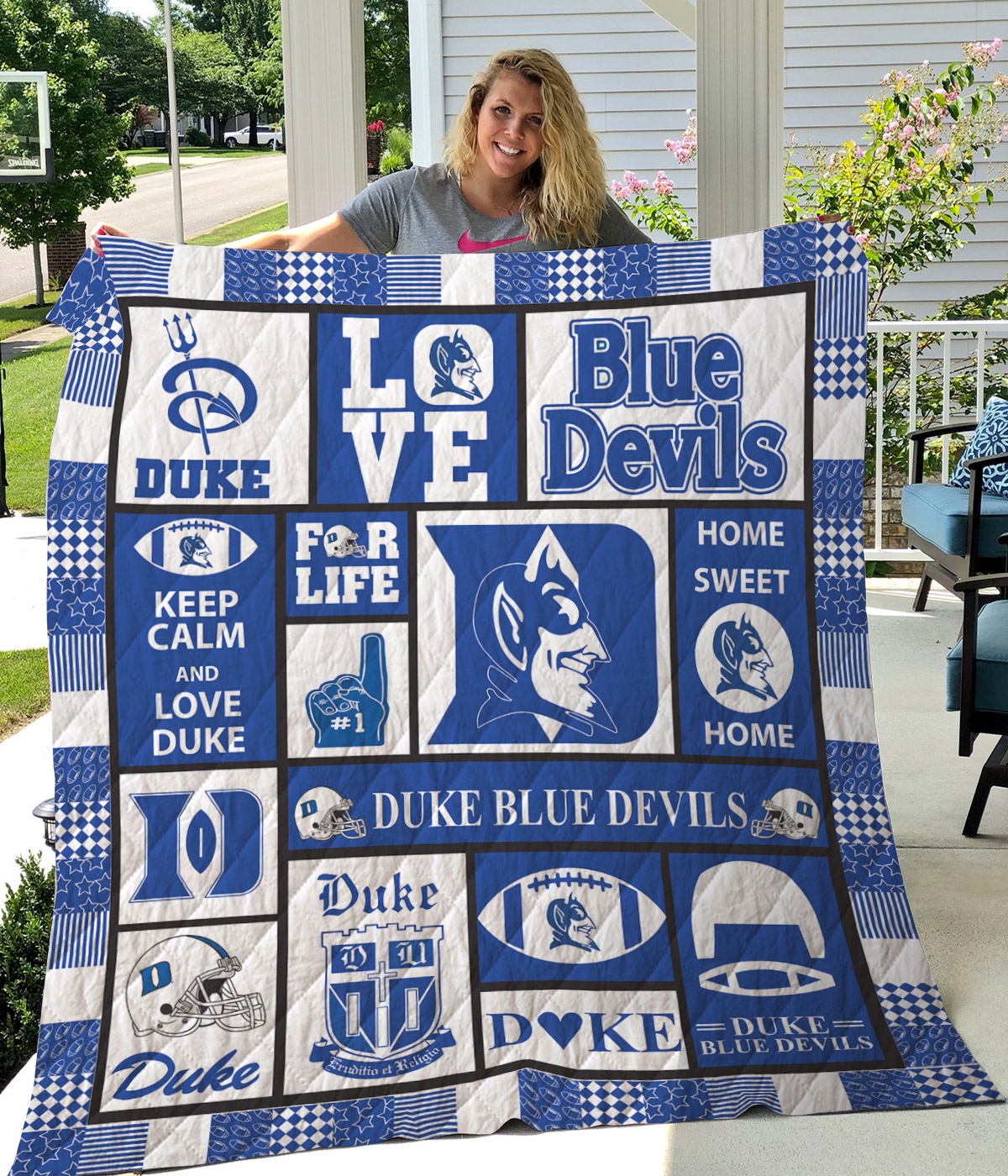 Duke Blue Devils Quilt Blanket #50 - Famjoys Duke Blue Devils Quilt Blanket #50 - Famjoys
