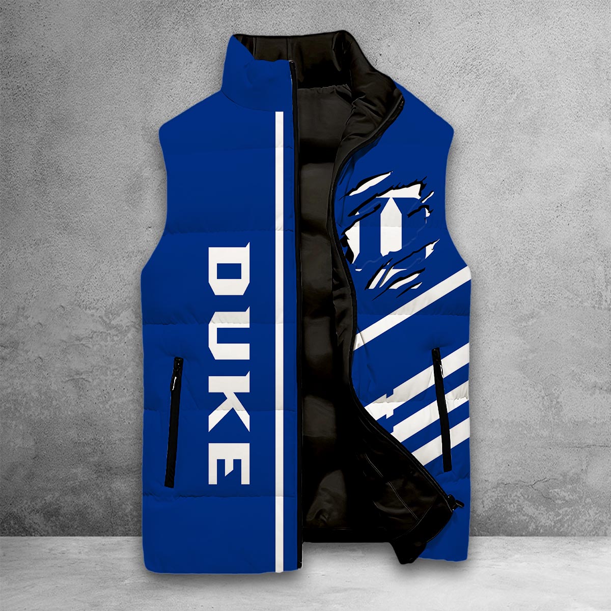Duke Blue Devils Sleeveless Down Puffer Jacket - Famjoys Duke Blue Devils Sleeveless Down Puffer Jacket - Famjoys