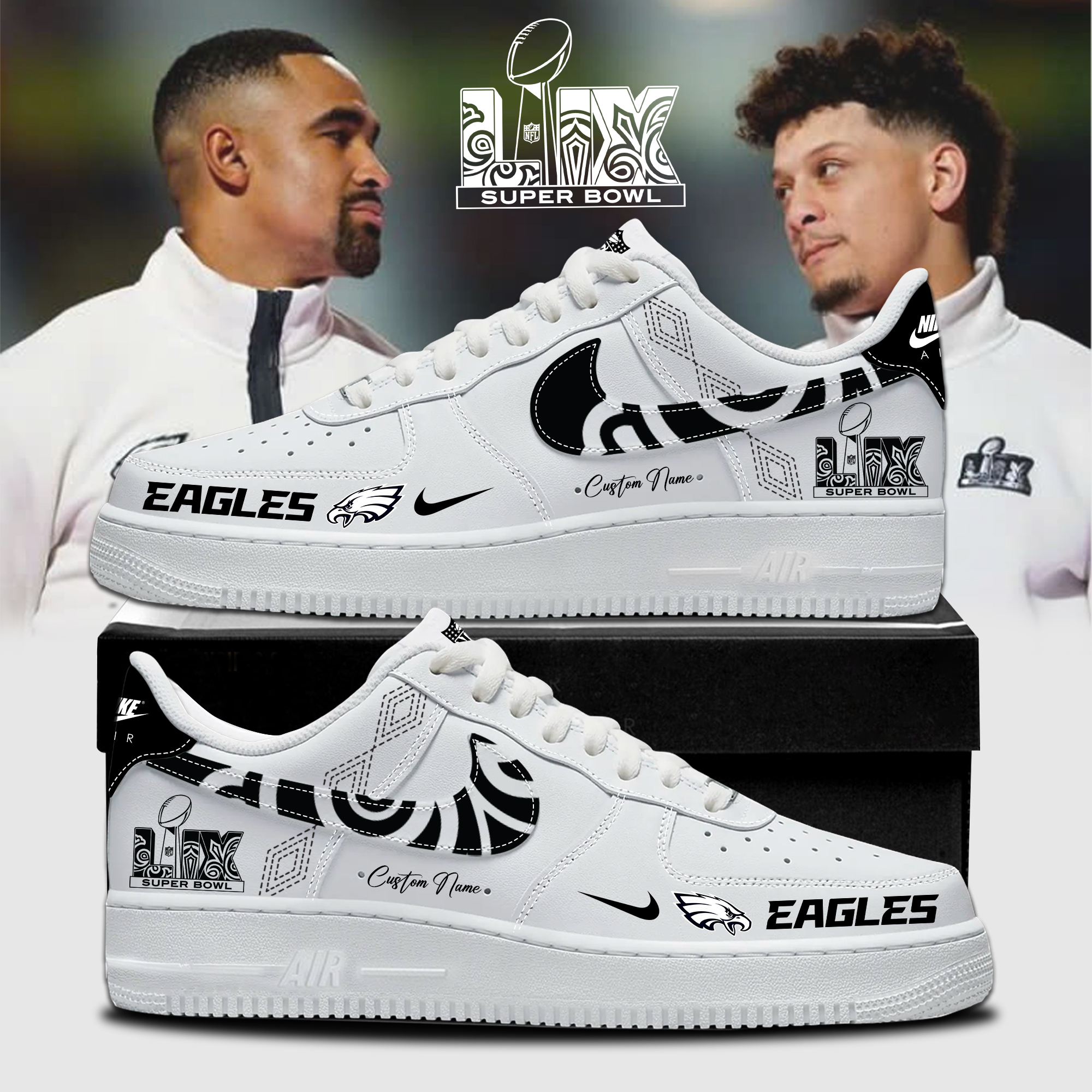 Eagles Super Bowl LIX Opening Night Shoes - Famjoys Eagles Super Bowl LIX Opening Night Shoes - Famjoys