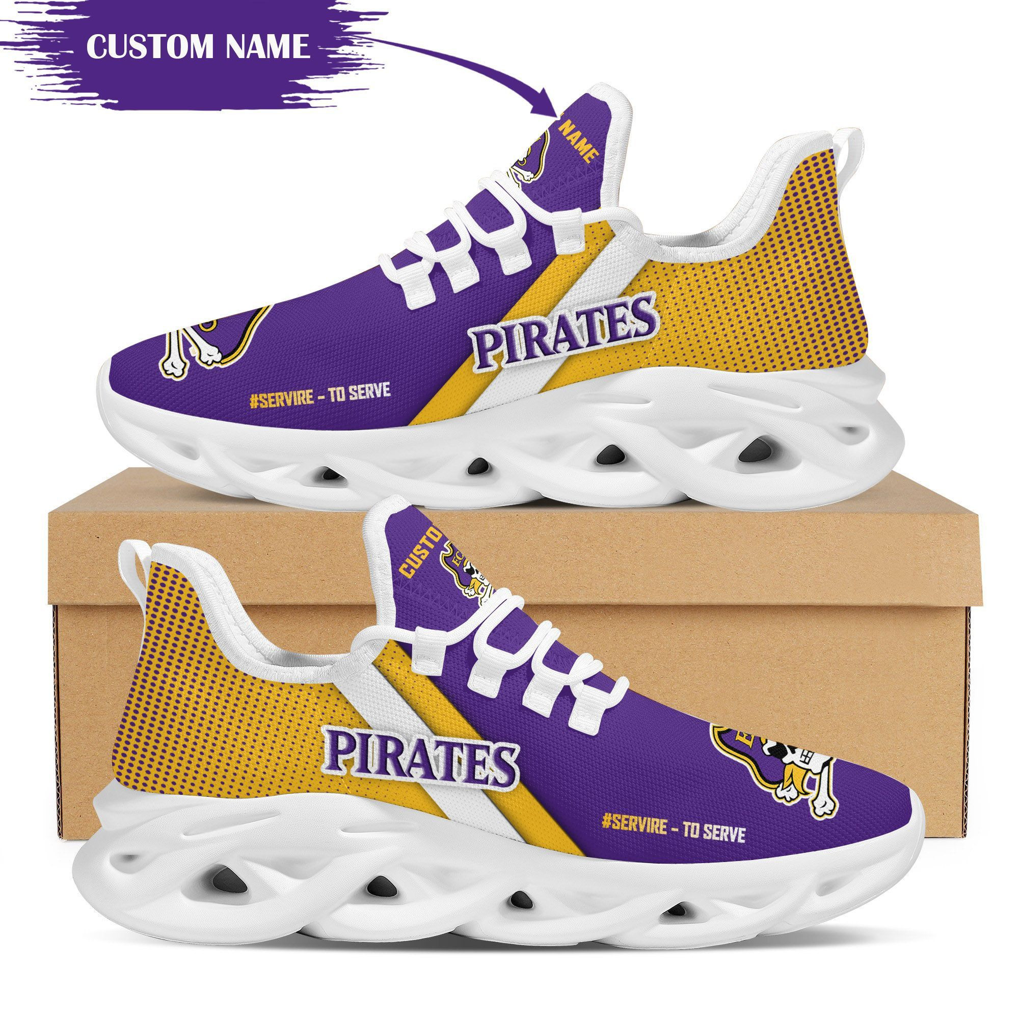 East Carolina Pirates Custom Personalized Max Soul Sneakers Shoes - Famjoys East Carolina Pirates Custom Personalized Max Soul Sneakers Shoes - Famjoys