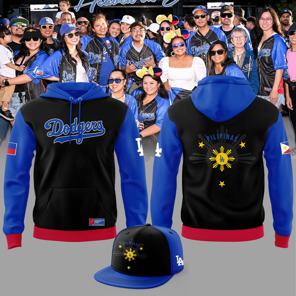 Editon Los Angeles Dodgers It s Filipino Heritage Night Hoodie + Pants + Cap Set + NT30082405ID10DS11 - Famjoys Editon Los Angeles Dodgers It s Filipino Heritage Night Hoodie + Pants + Cap Set + NT30082405ID10DS11 - Famjoys