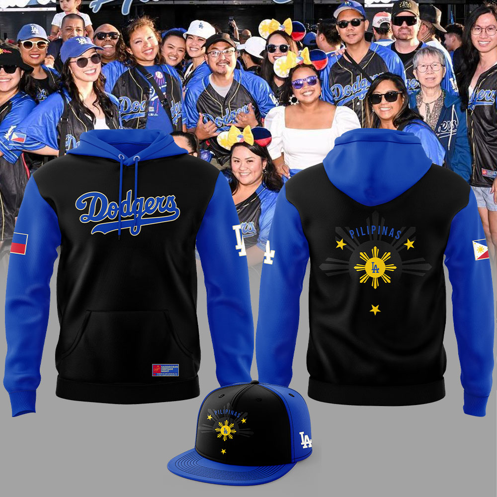 Editon Los Angeles Dodgers It s Filipino Heritage Night Hoodie + Pants + Cap Set + NT30082405ID10DS11 - Famjoys Editon Los Angeles Dodgers It s Filipino Heritage Night Hoodie + Pants + Cap Set + NT30082405ID10DS11 - Famjoys