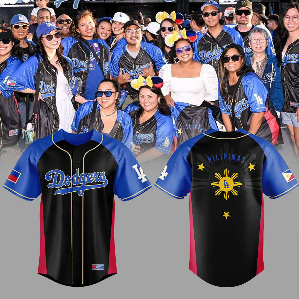 Editon Los Angeles Dodgers It s Filipino Heritage Night Jersey + Pants + Snapback Cap + NT30082403ID10DS11 - Famjoys Editon Los Angeles Dodgers It s Filipino Heritage Night Jersey + Pants + Snapback Cap + NT30082403ID10DS11 - Famjoys