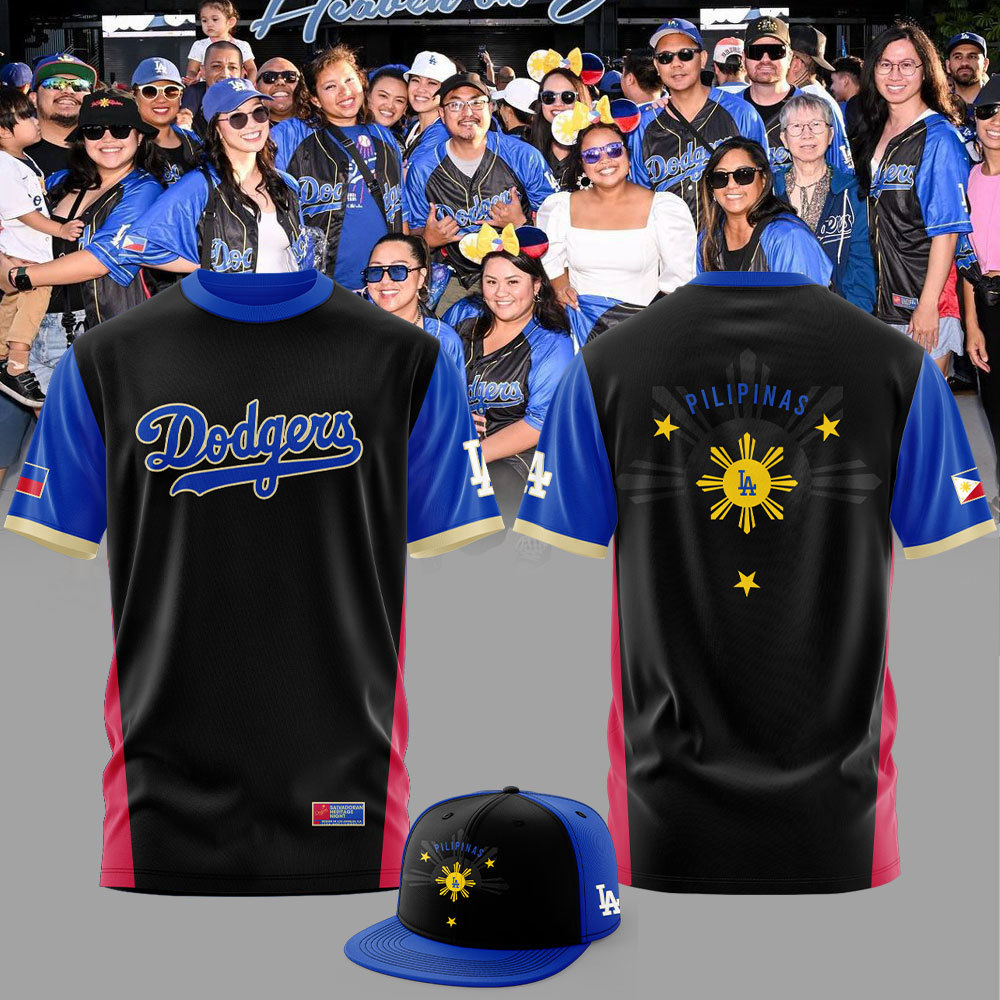 Editon Los Angeles Dodgers It s Filipino Heritage Night T-Shirt + Pants + Snapback Cap Set + NT30082404ID10DS11 - Famjoys Editon Los Angeles Dodgers It s Filipino Heritage Night T-Shirt + Pants + Snapback Cap Set + NT30082404ID10DS11 - Famjoys