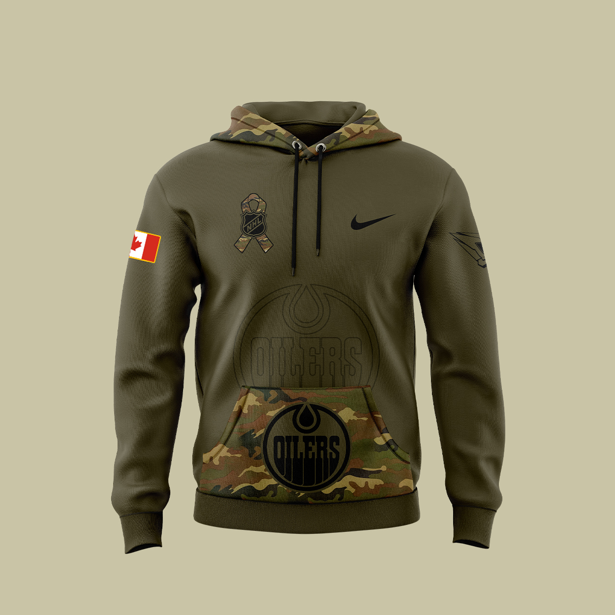 Edmonton Oilers Camo Salute to Service Club Fleece Pullover Hoodie - Famjoys Edmonton Oilers Camo Salute to Service Club Fleece Pullover Hoodie - Famjoys