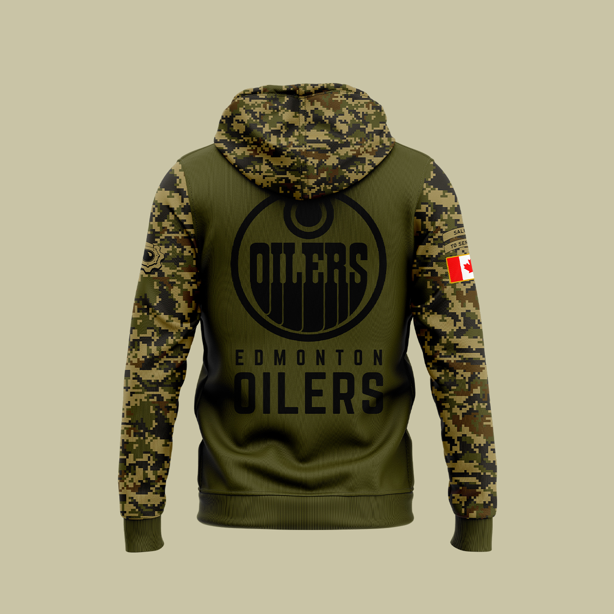 Edmonton Oilers Camo Salute to Service Premium Club Fleece Pullover Hoodie - Famjoys Edmonton Oilers Camo Salute to Service Premium Club Fleece Pullover Hoodie - Famjoys