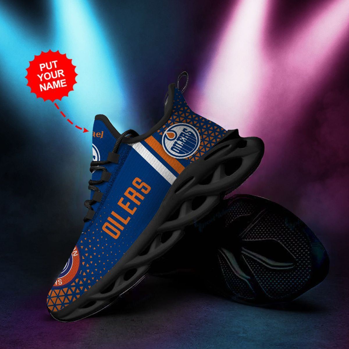 Edmonton Oilers Custom Personalized Max Soul Sneakers Shoes - Famjoys