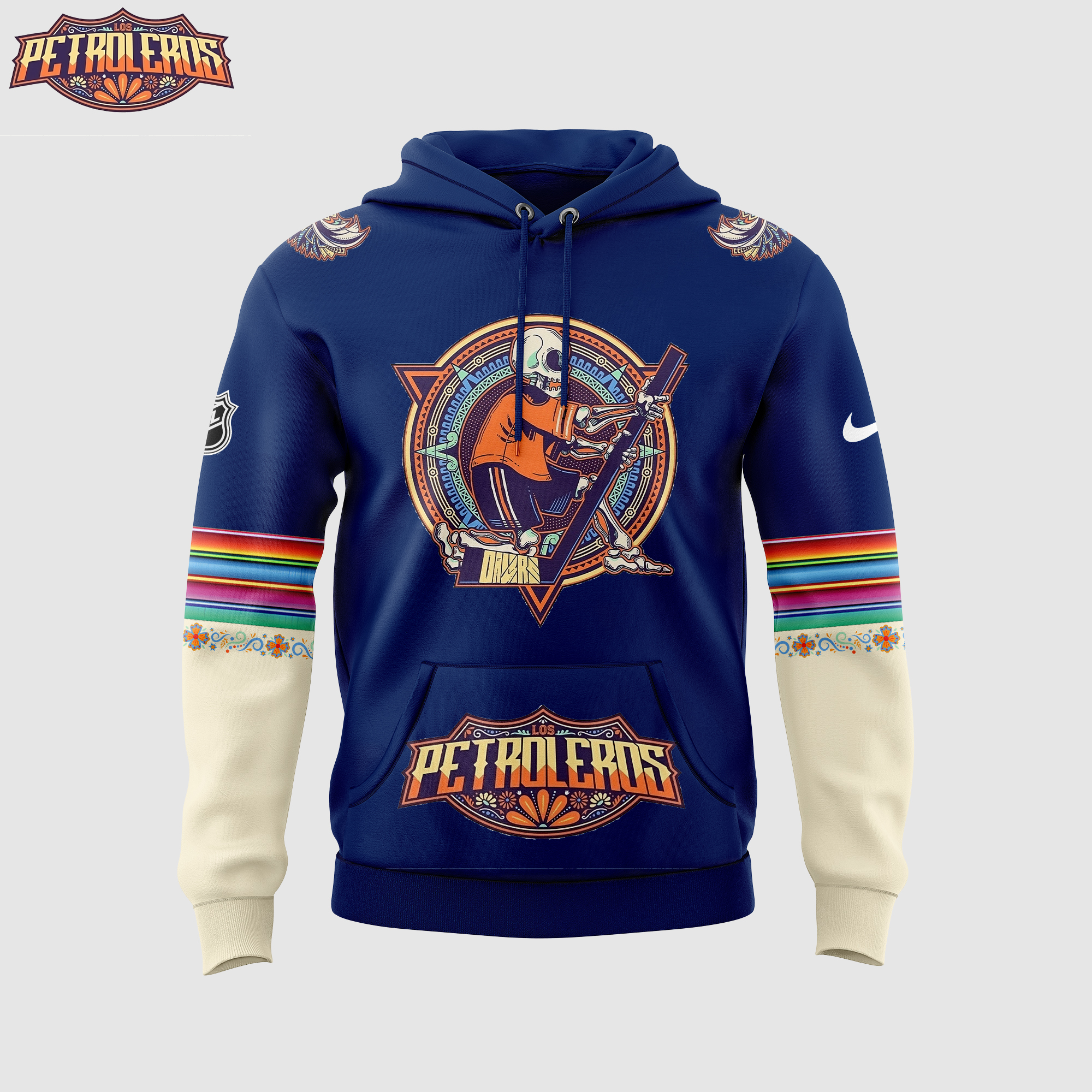 Edmonton Oilers Dia De Los Muertos Hoodie - Famjoys Edmonton Oilers Dia De Los Muertos Hoodie - Famjoys