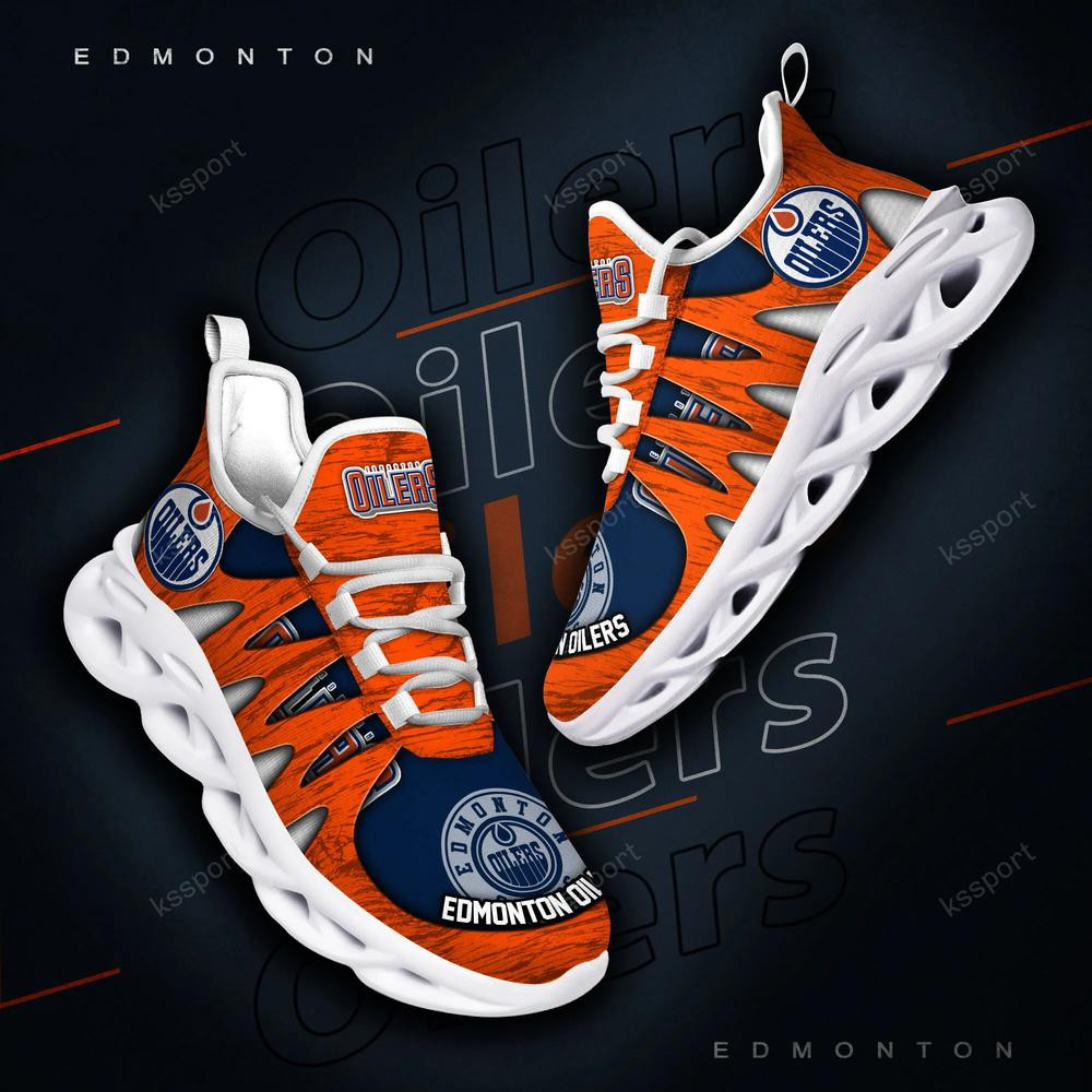 Edmonton Oilers Max Soul Shoes, Running Sneakers - Famjoys Edmonton Oilers Max Soul Shoes, Running Sneakers - Famjoys