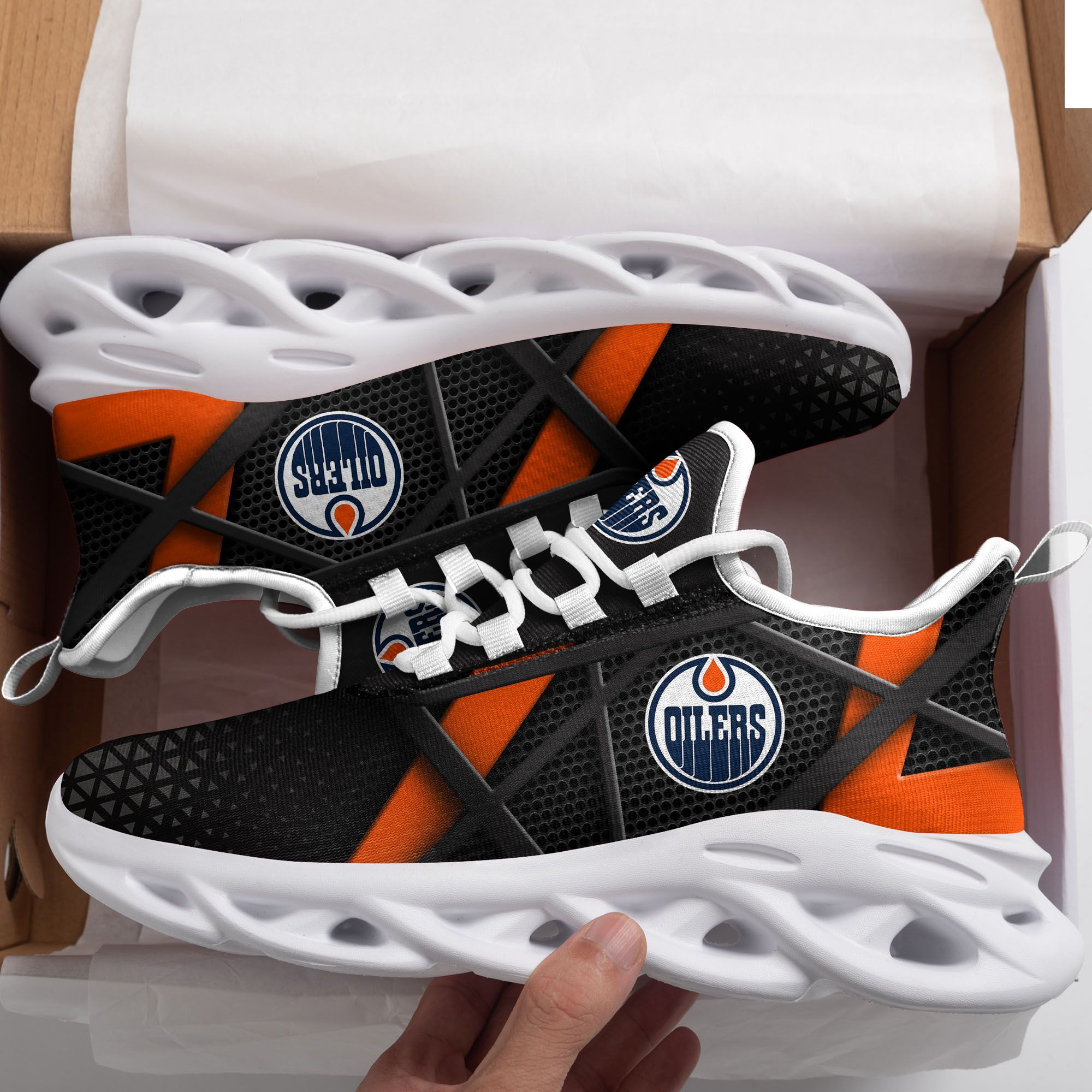 Edmonton Oilers Max Soul Sneakers Shoes - Famjoys