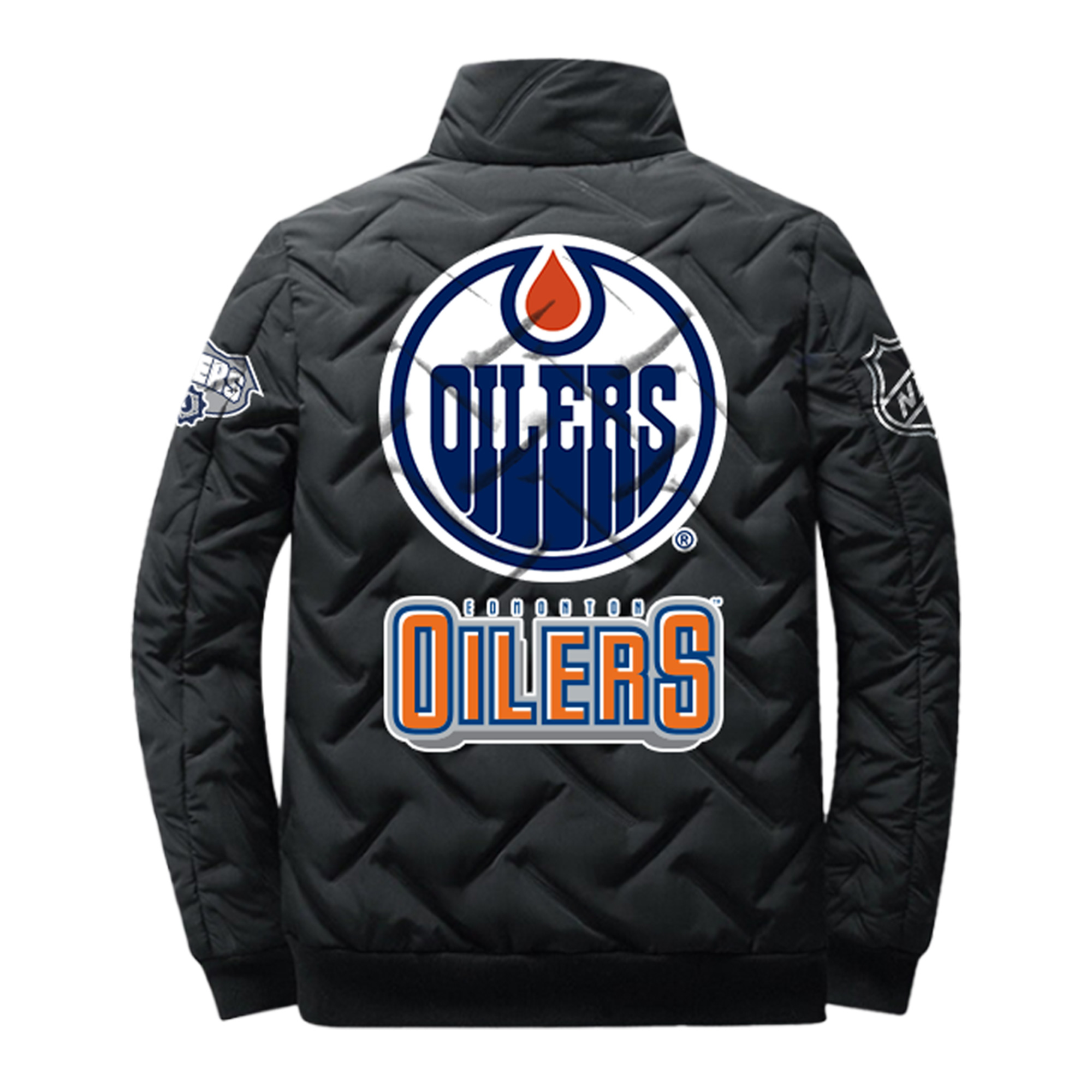 Edmonton Oilers Puffer Jacket - Famjoys Edmonton Oilers Puffer Jacket - Famjoys